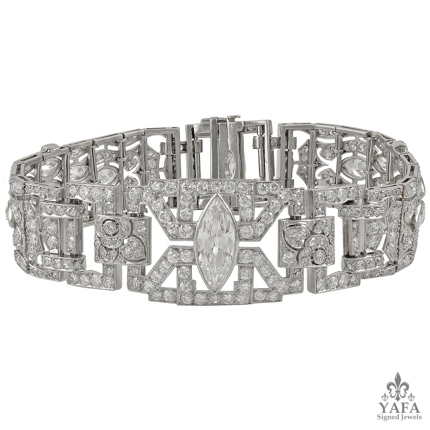 Art Deco Diamond Bracelet 28cts.