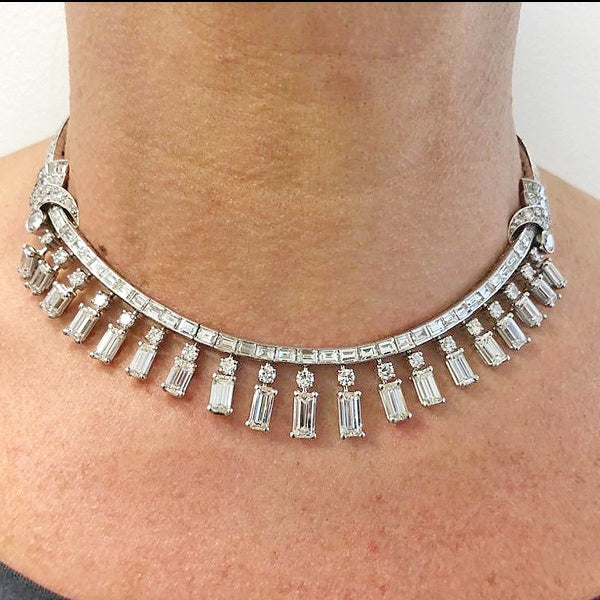 Diamond Fringe Riviere Necklace