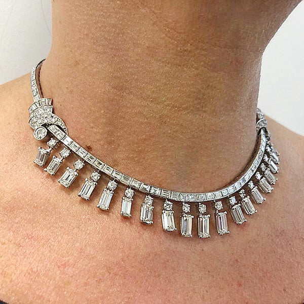 Diamond Fringe Riviere Necklace