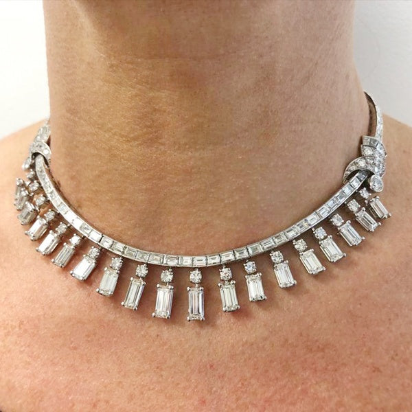 Diamond Fringe Riviere Necklace