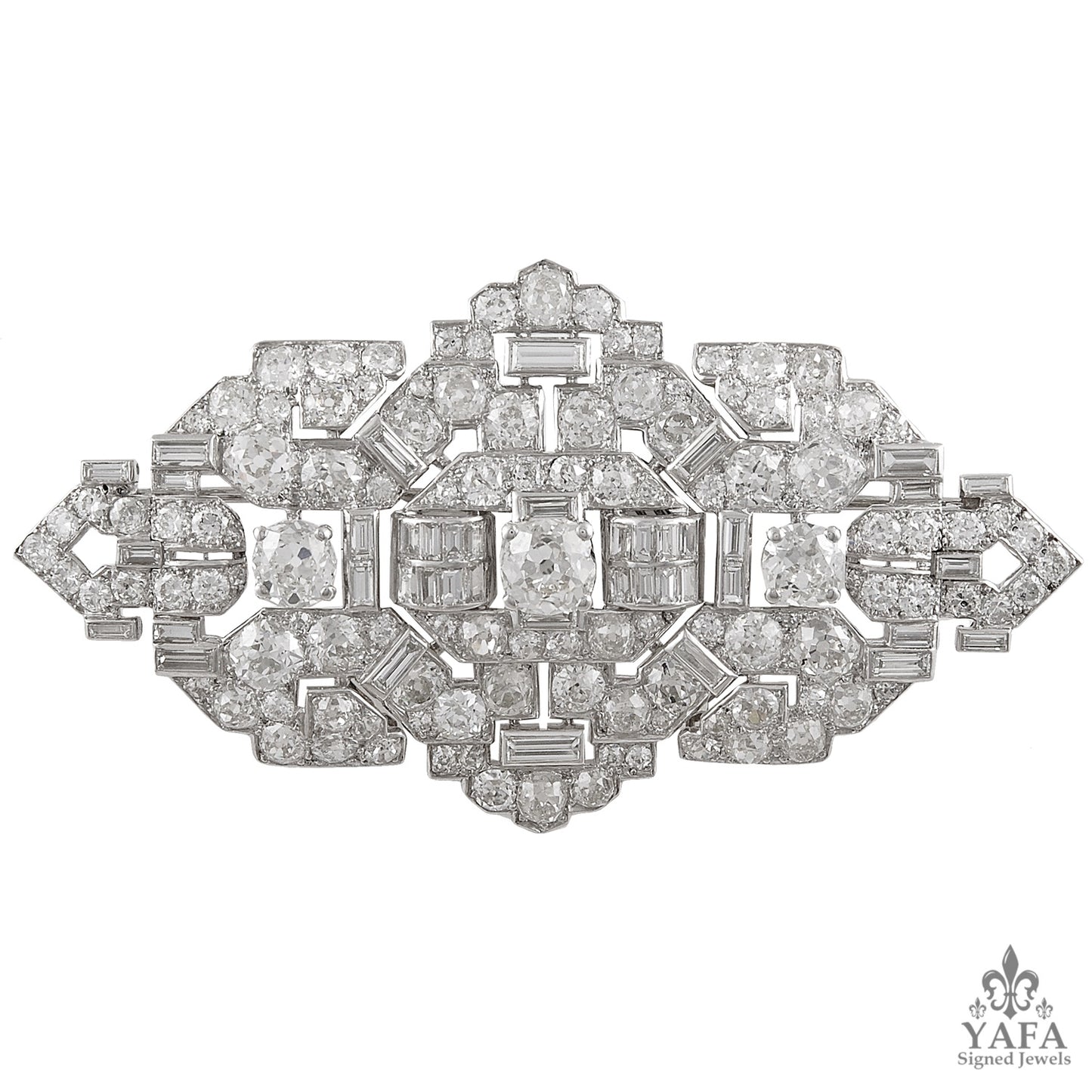CARTIER Platinum Diamond Brooch