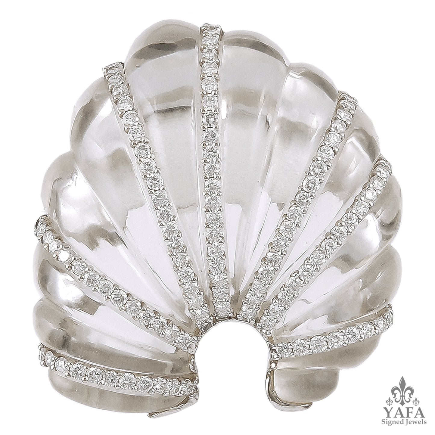 SEAMAN SCHEPPS Diamond, Crystal Brooch