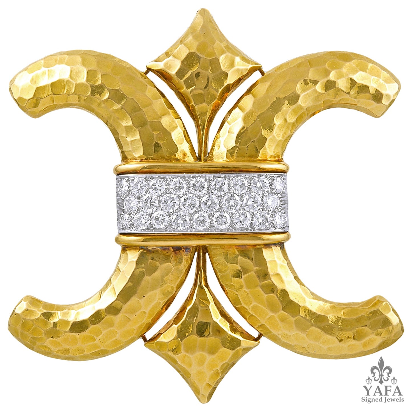 DAVID WEBB Diamond Brooch-Pendant