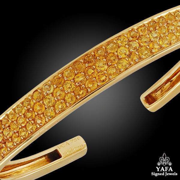 VAN CLEEF & ARPELS Yellow Sapphire Cuff Bracelet