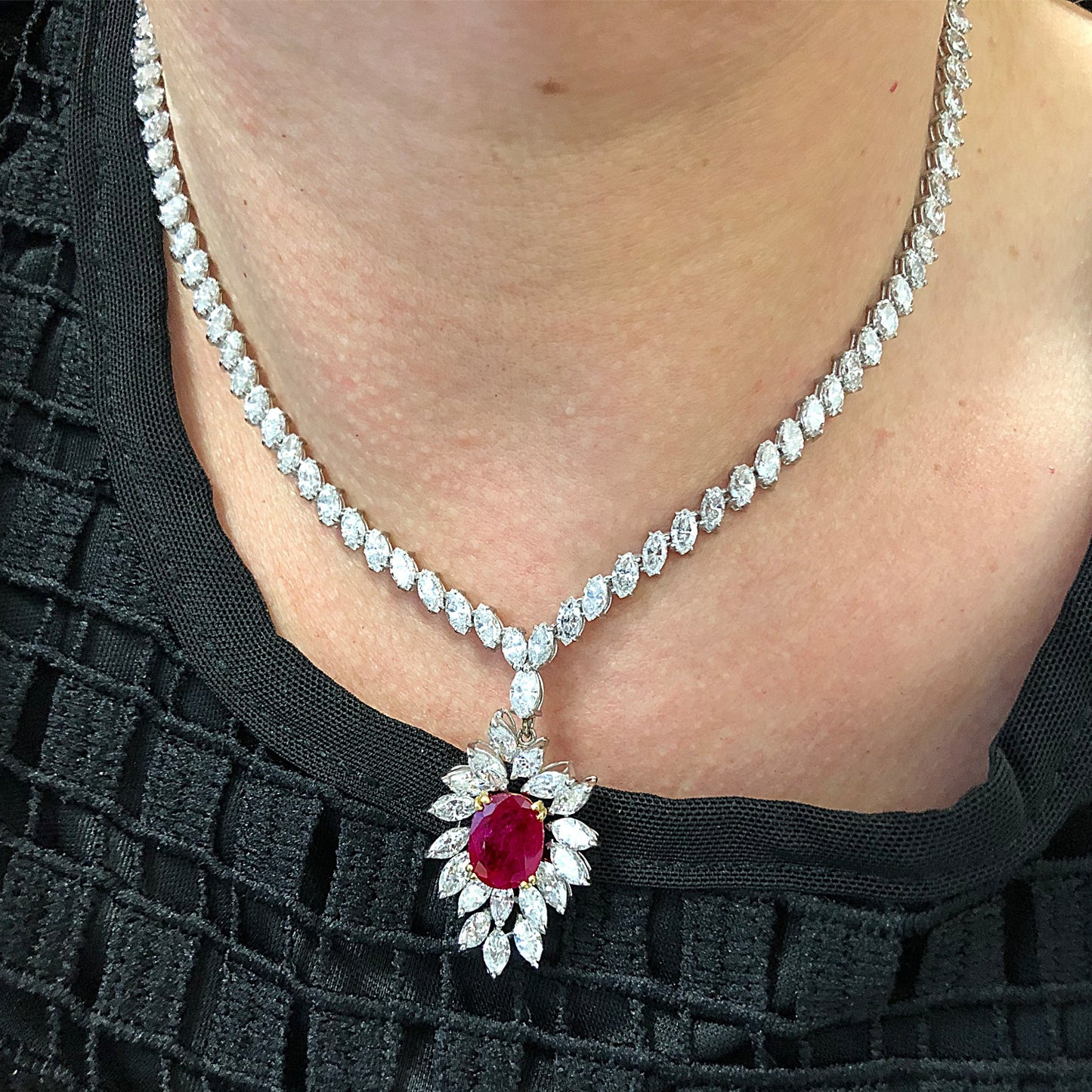 BOUCHERON Diamond & Ruby Necklace
