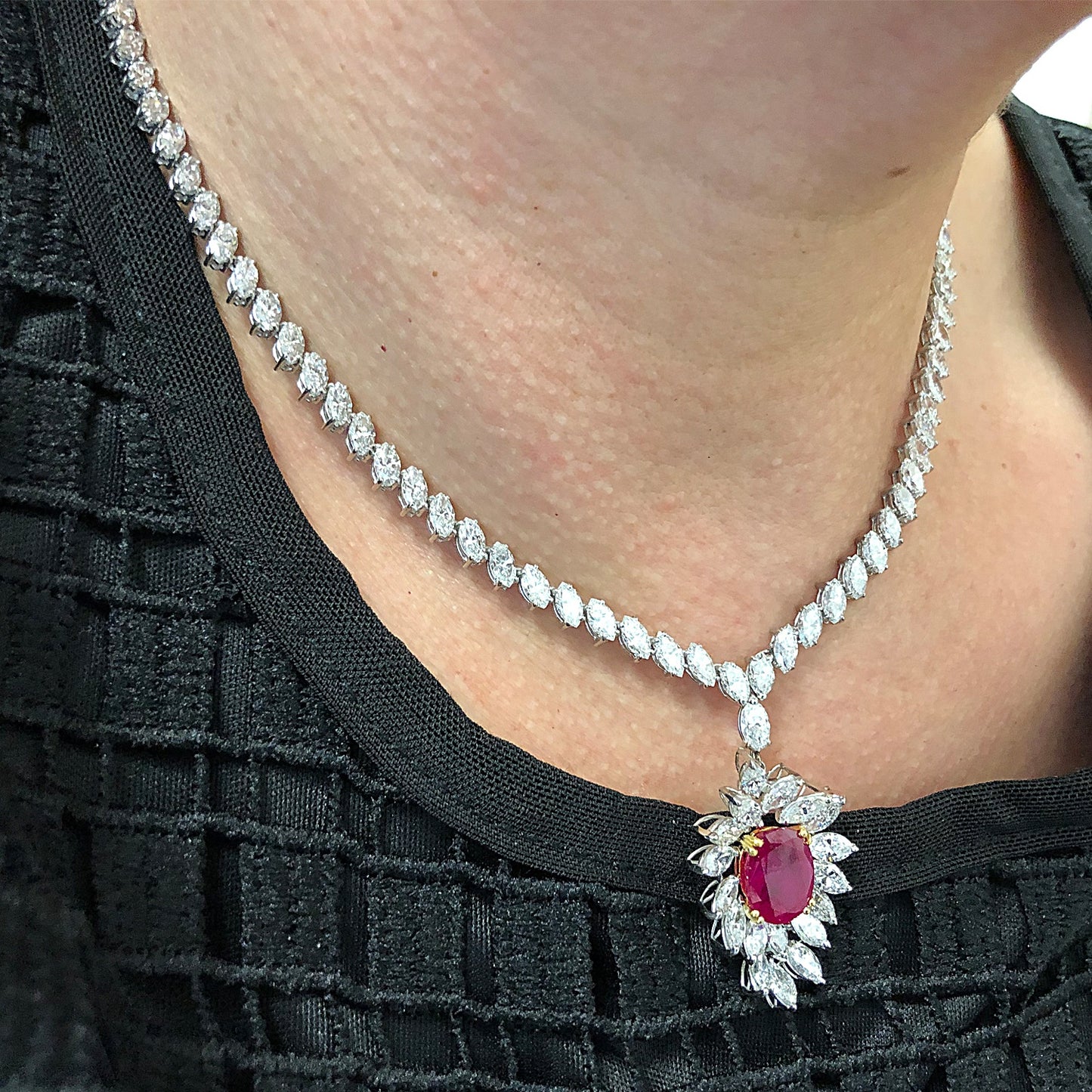 BOUCHERON Diamond & Ruby Necklace