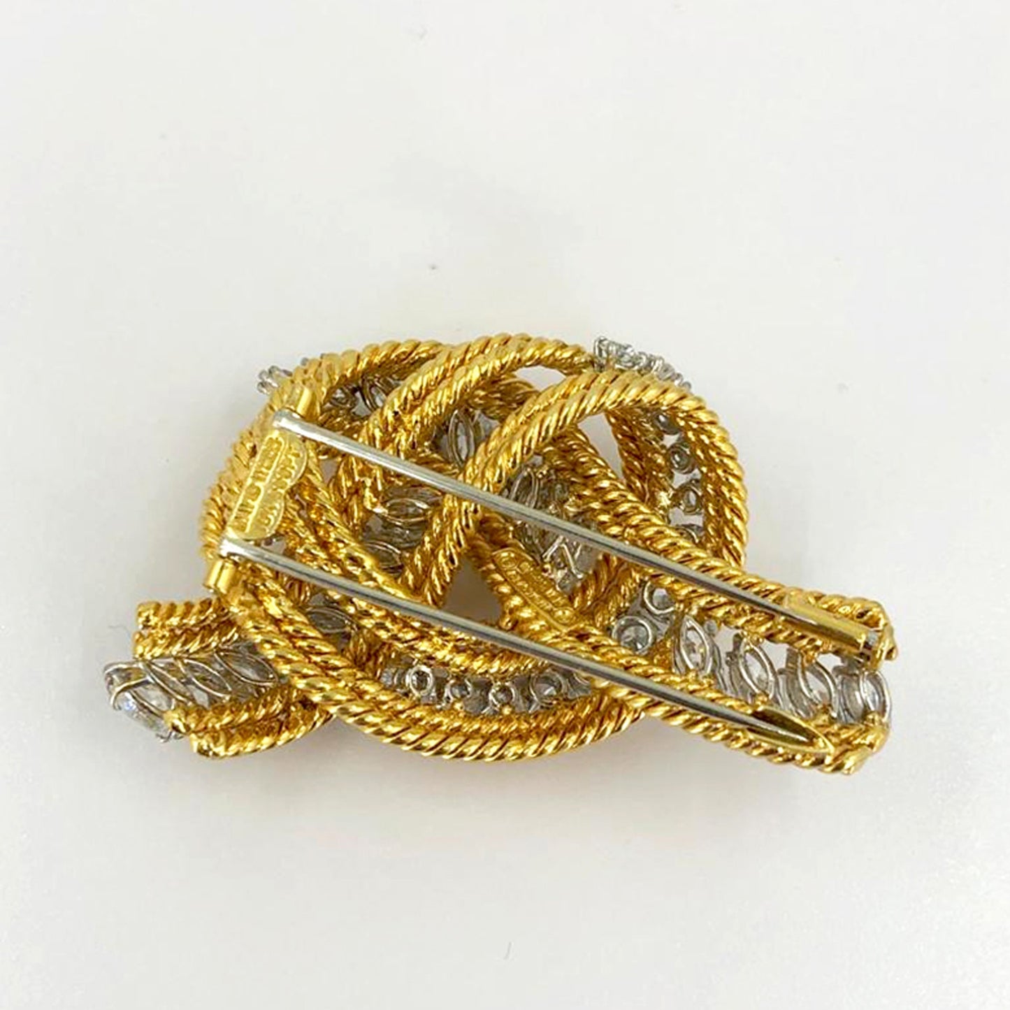 DAVID WEBB Diamond Knot Brooch