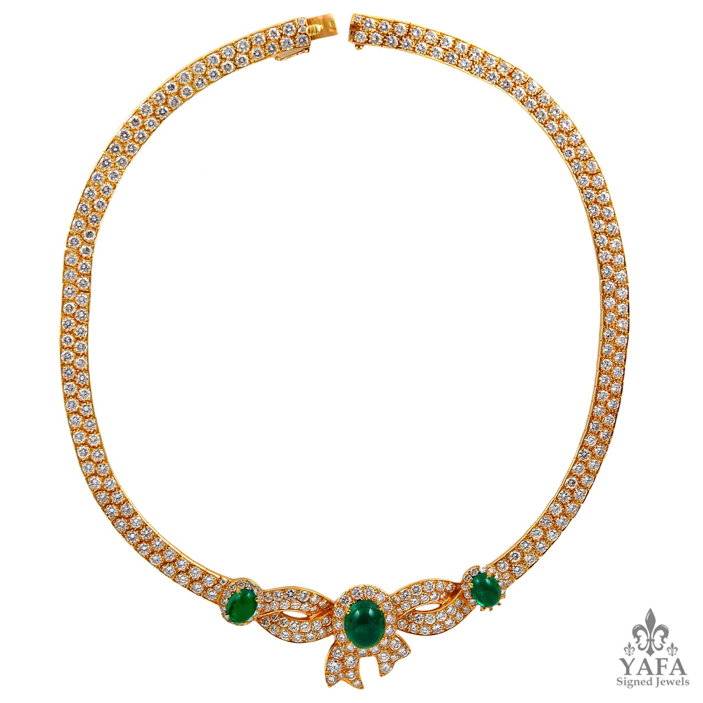MAUBOUSSIN Cabochon Emerald Suite Necklace