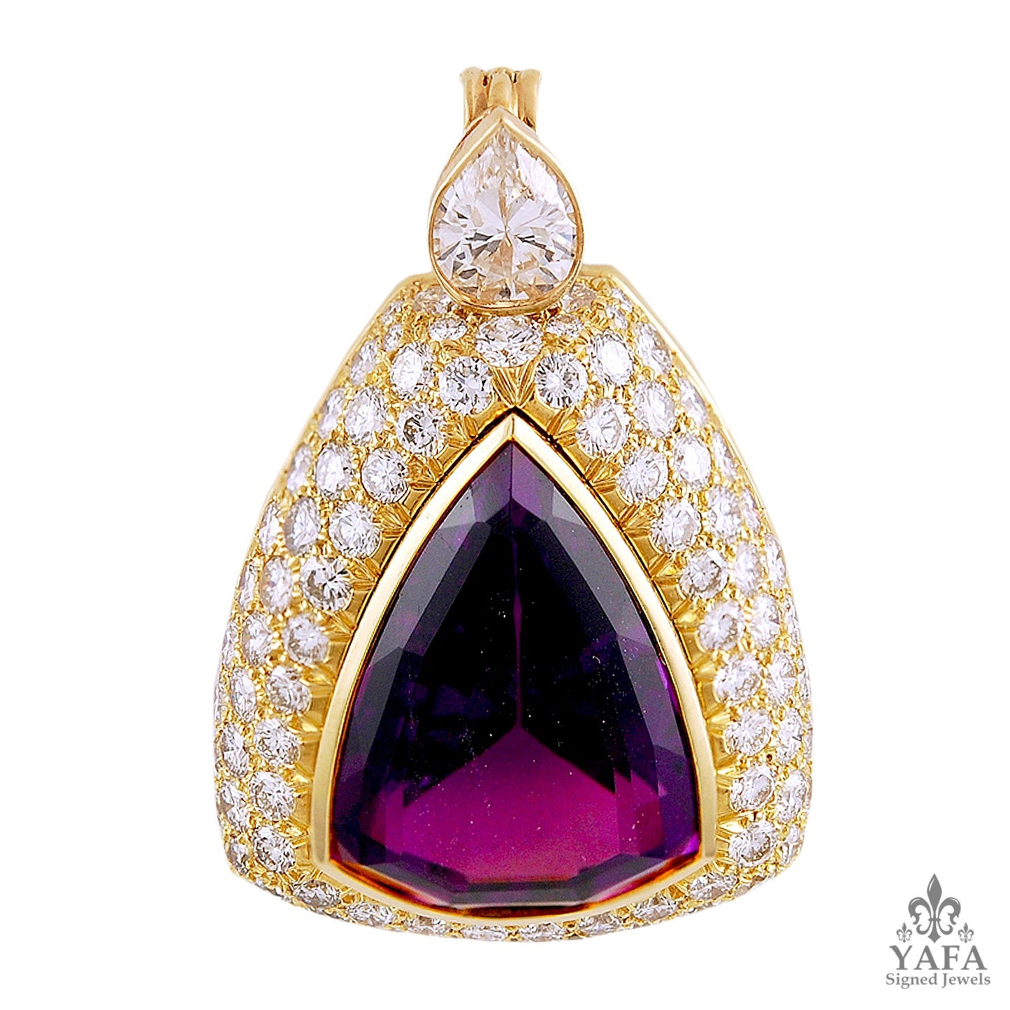DAVID WEBB Diamond Amethyst Pendant