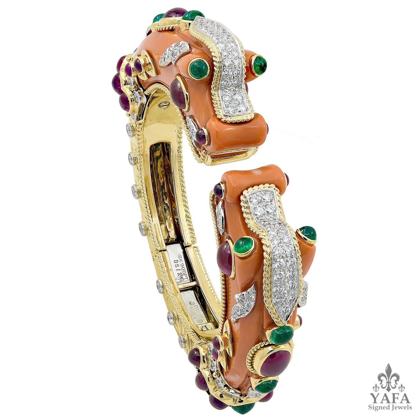 DAVID WEBB Two Tone Double Chimera Bracelet