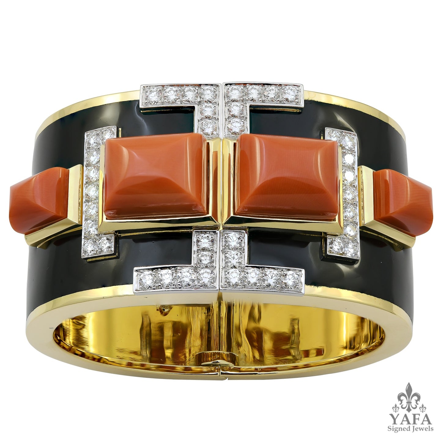 DAVID WEBB Sugarloaf Coral, Diamond Bracelet