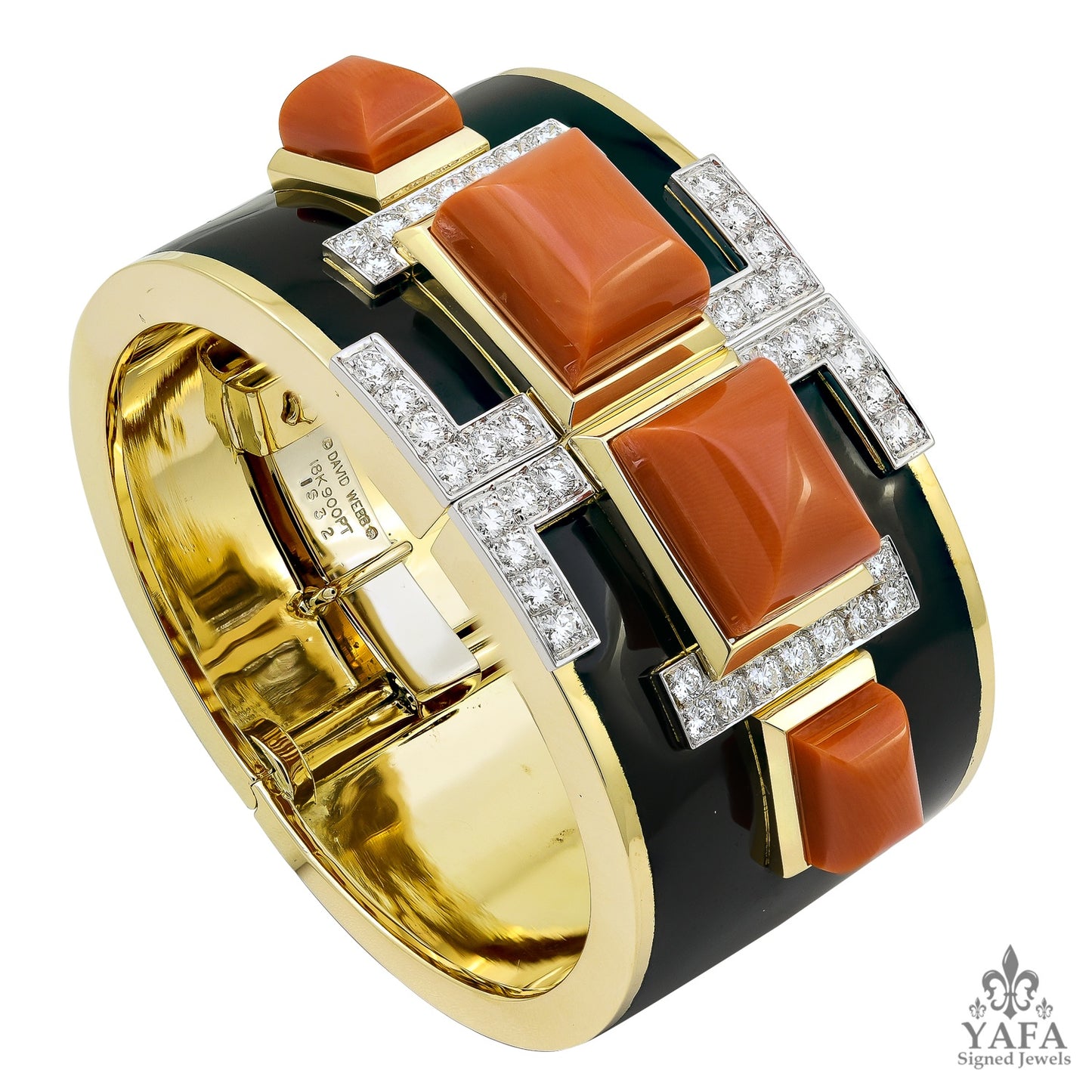 DAVID WEBB Sugarloaf Coral, Diamond Bracelet