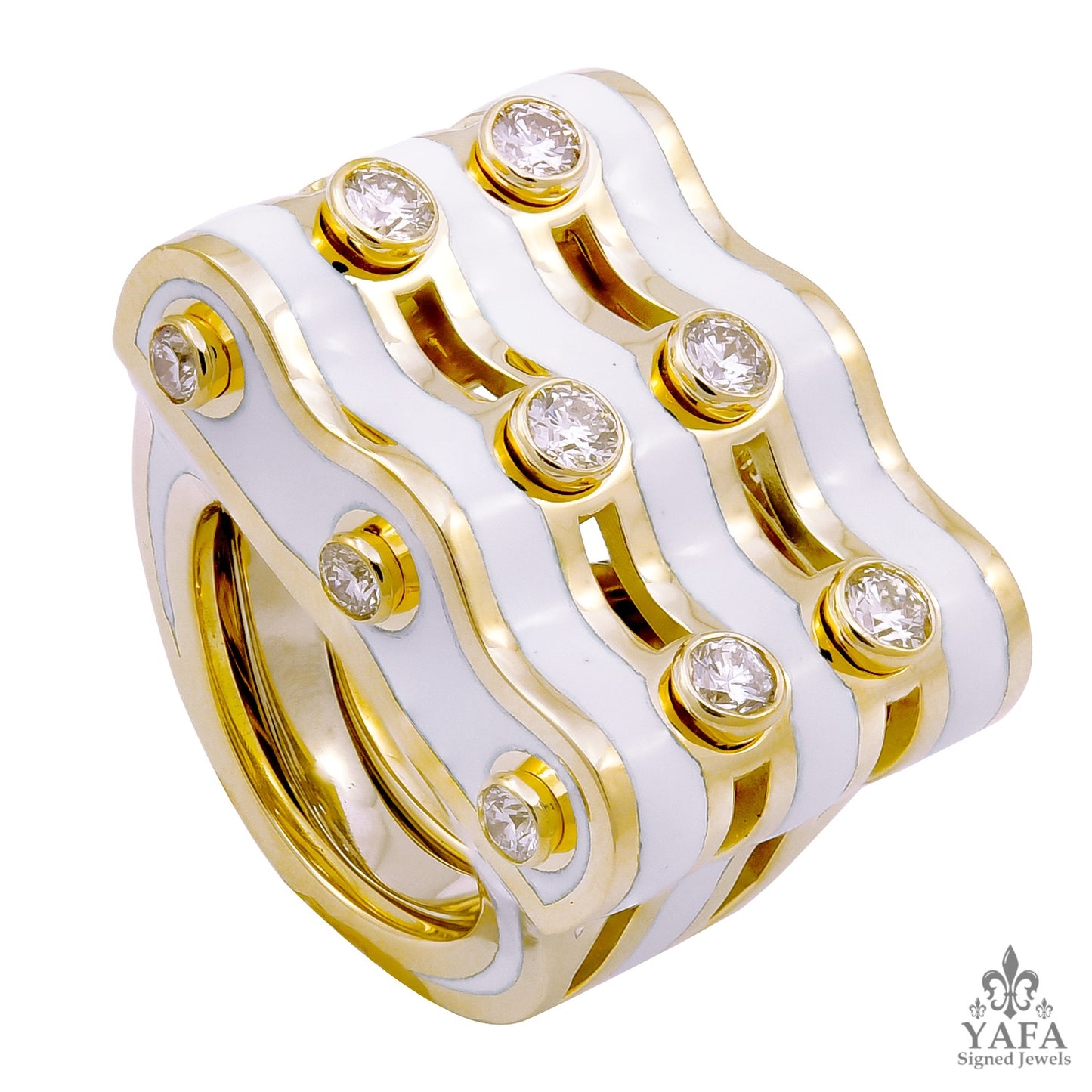 DAVID WEBB Diamond Wave Ring