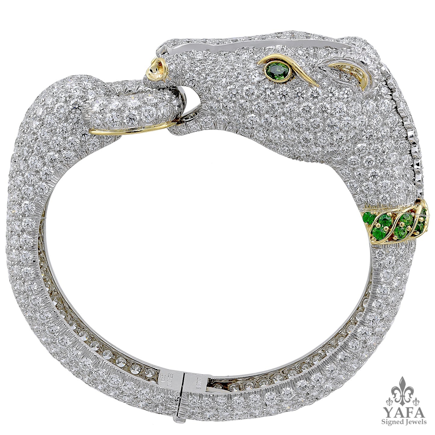 DAVID WEBB Diamond, Garnet Horse Bracelet