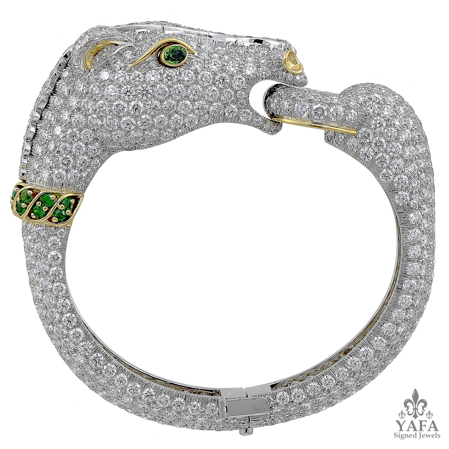DAVID WEBB Diamond, Garnet Horse Bracelet