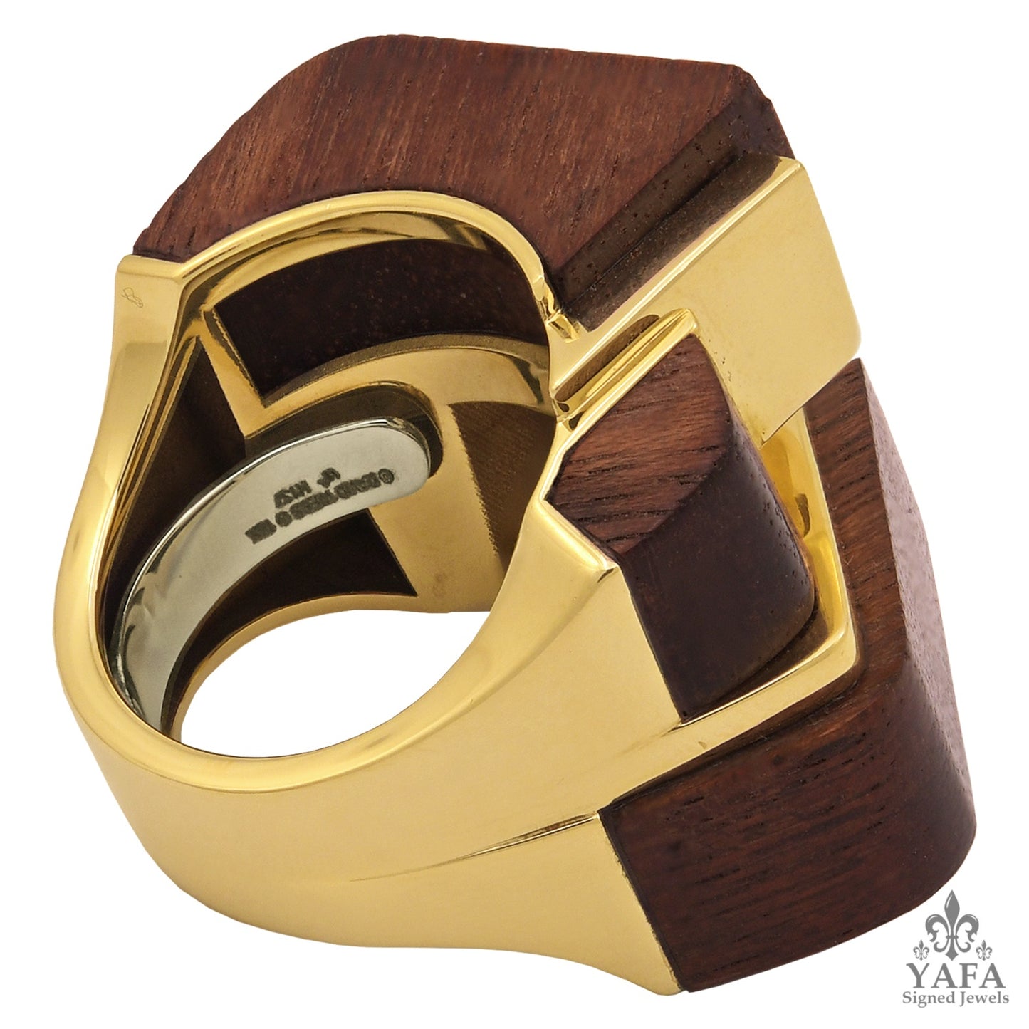 DAVID WEBB Rosewood Ski Slope Ring