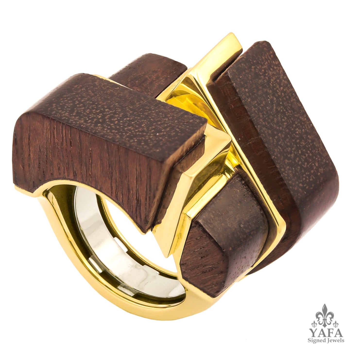 DAVID WEBB Rosewood Ski Slope Ring
