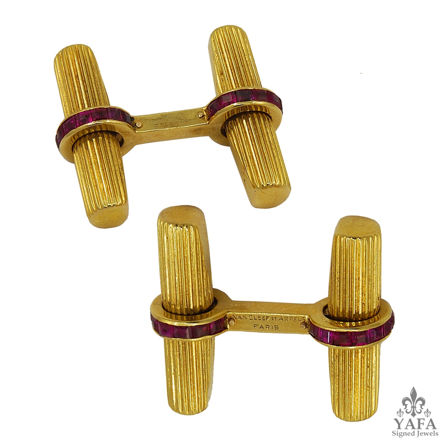 VAN CLEEF & ARPELS Ruby Gold Cufflinks
