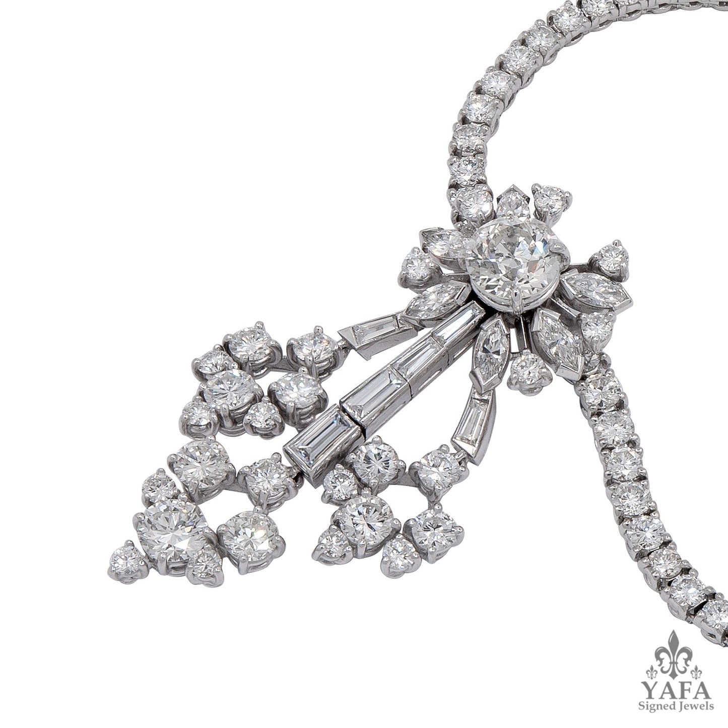 Vintage Diamond Platinum Necklace