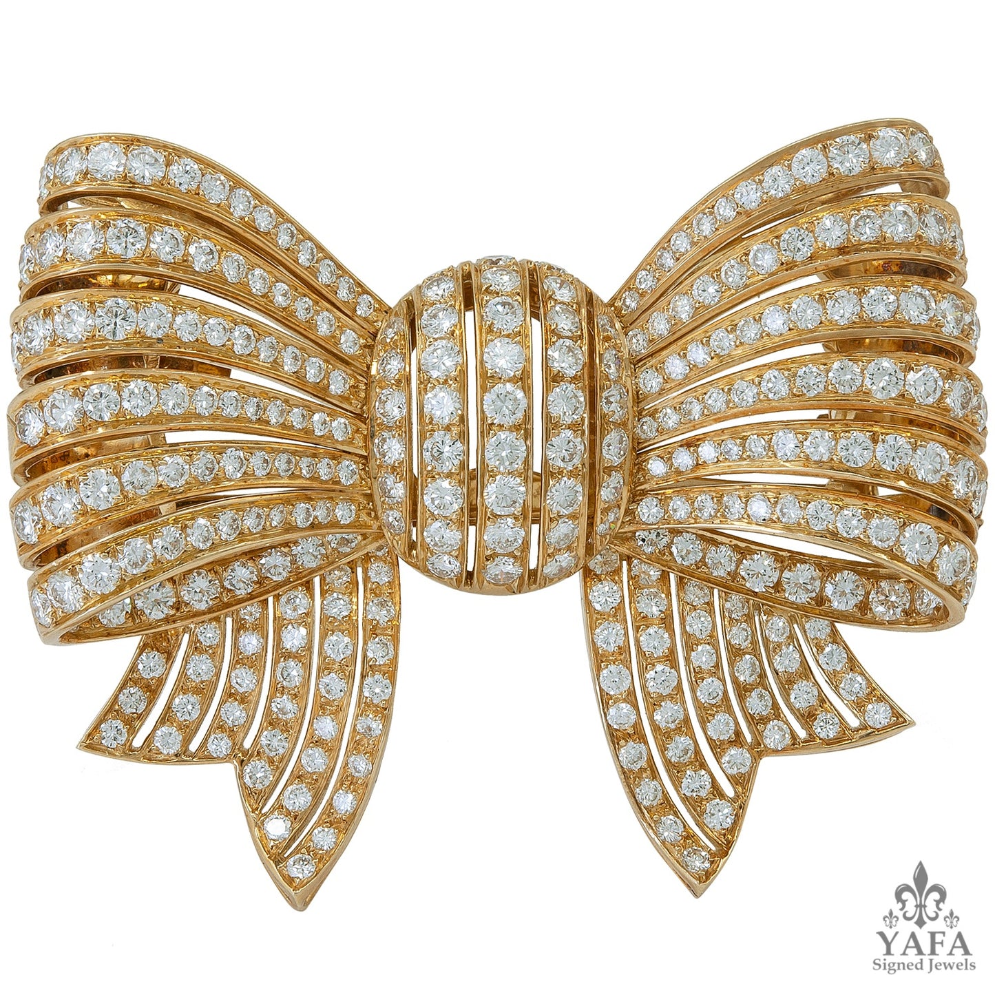 VAN CLEEF & ARPELS Diamond Bow Brooch