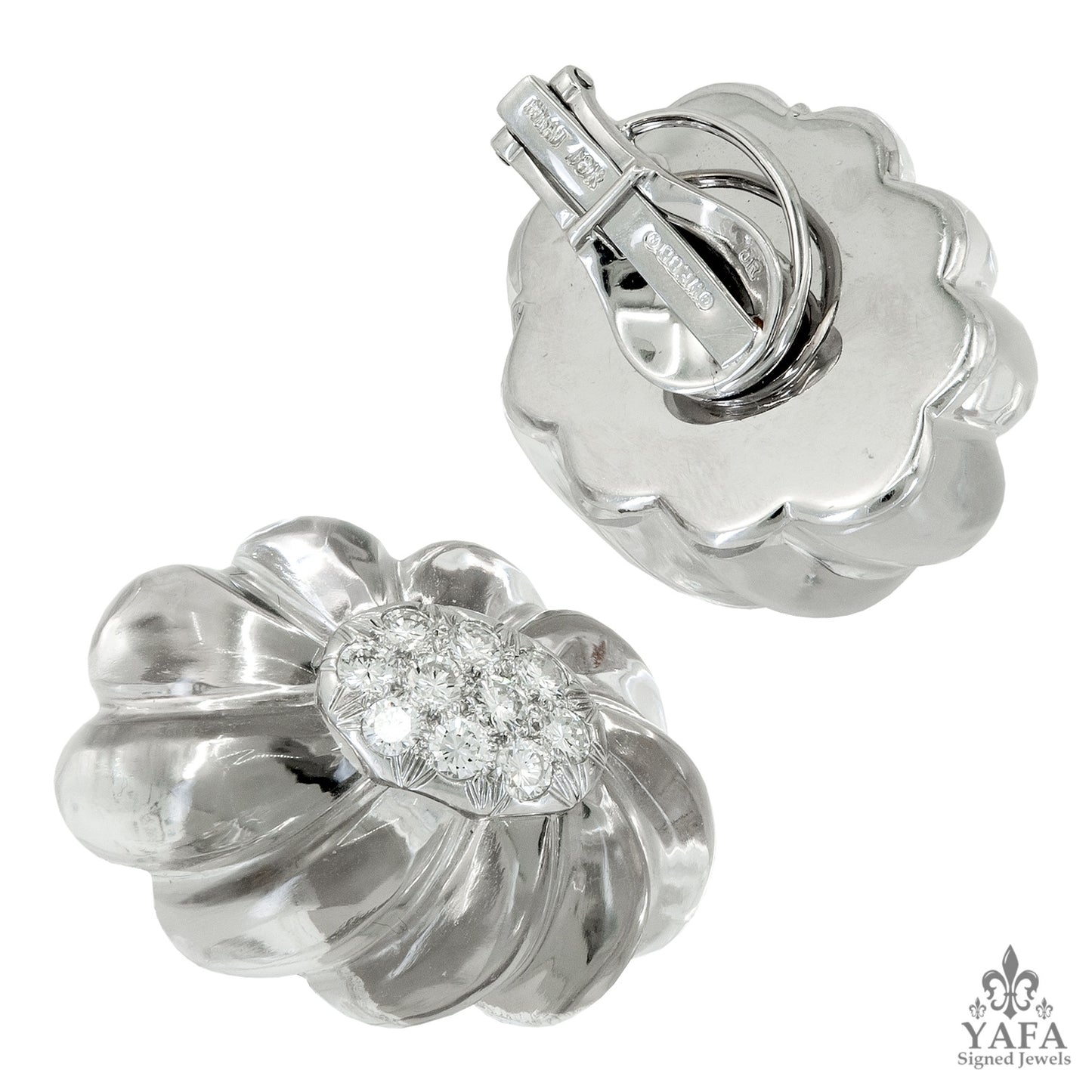 DAVID WEBB Diamond Cyrstal Earrings