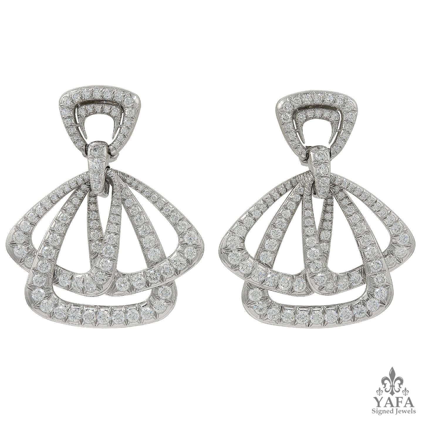 DAVID WEBB Diamond Cosmos Earrings