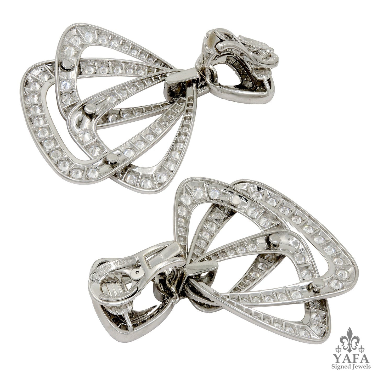 DAVID WEBB Diamond Cosmos Earrings
