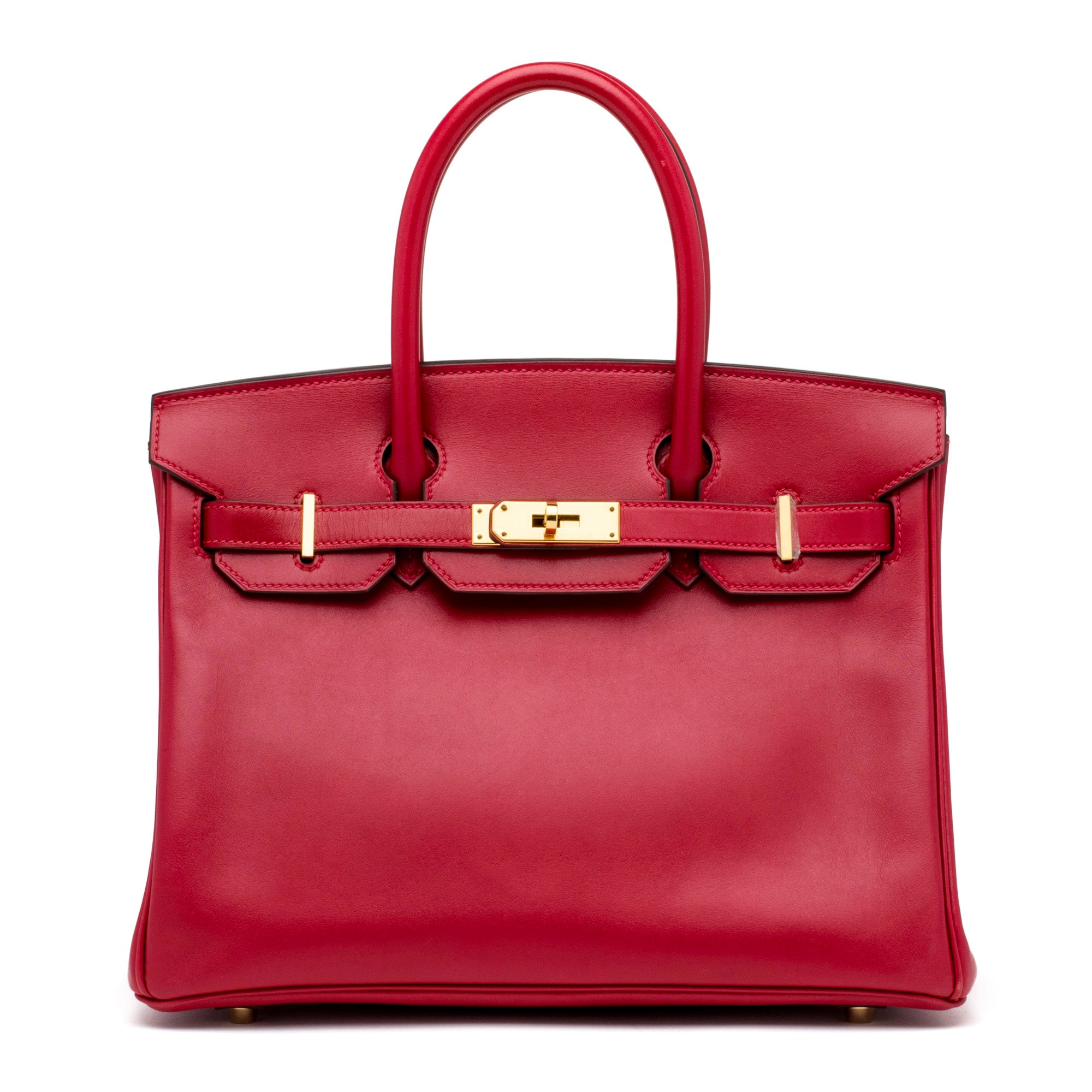 HERMES Rouge Birkin 30cm