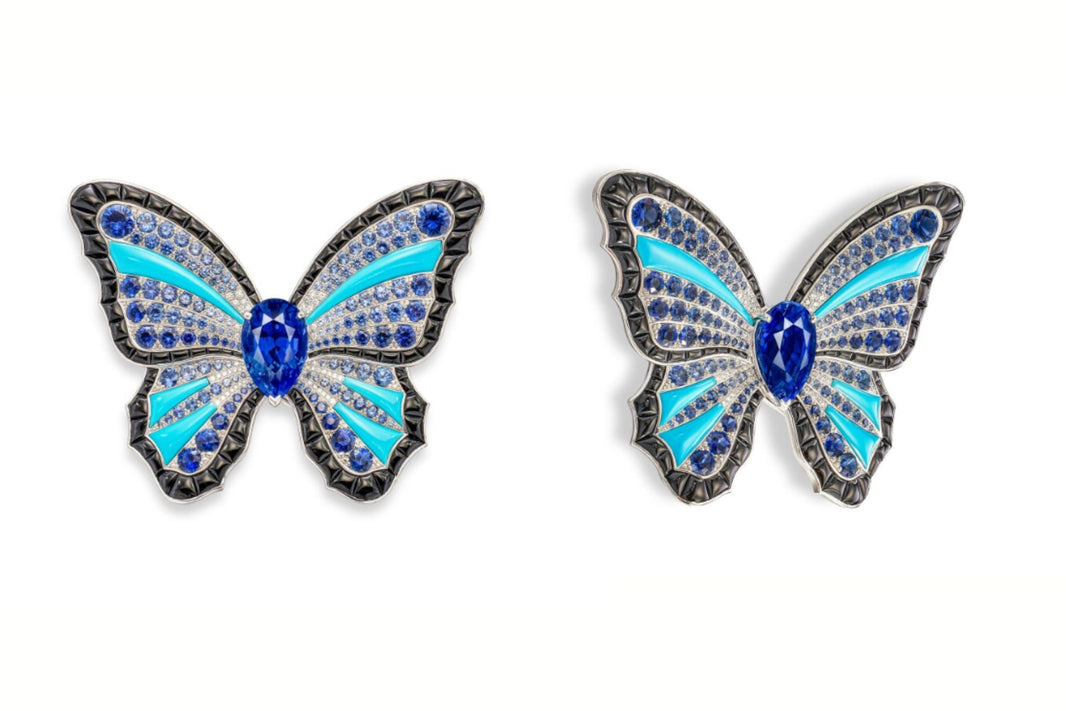 Van Cleef & Arpels Mystery Set brooches. Image: Sotheby's.
