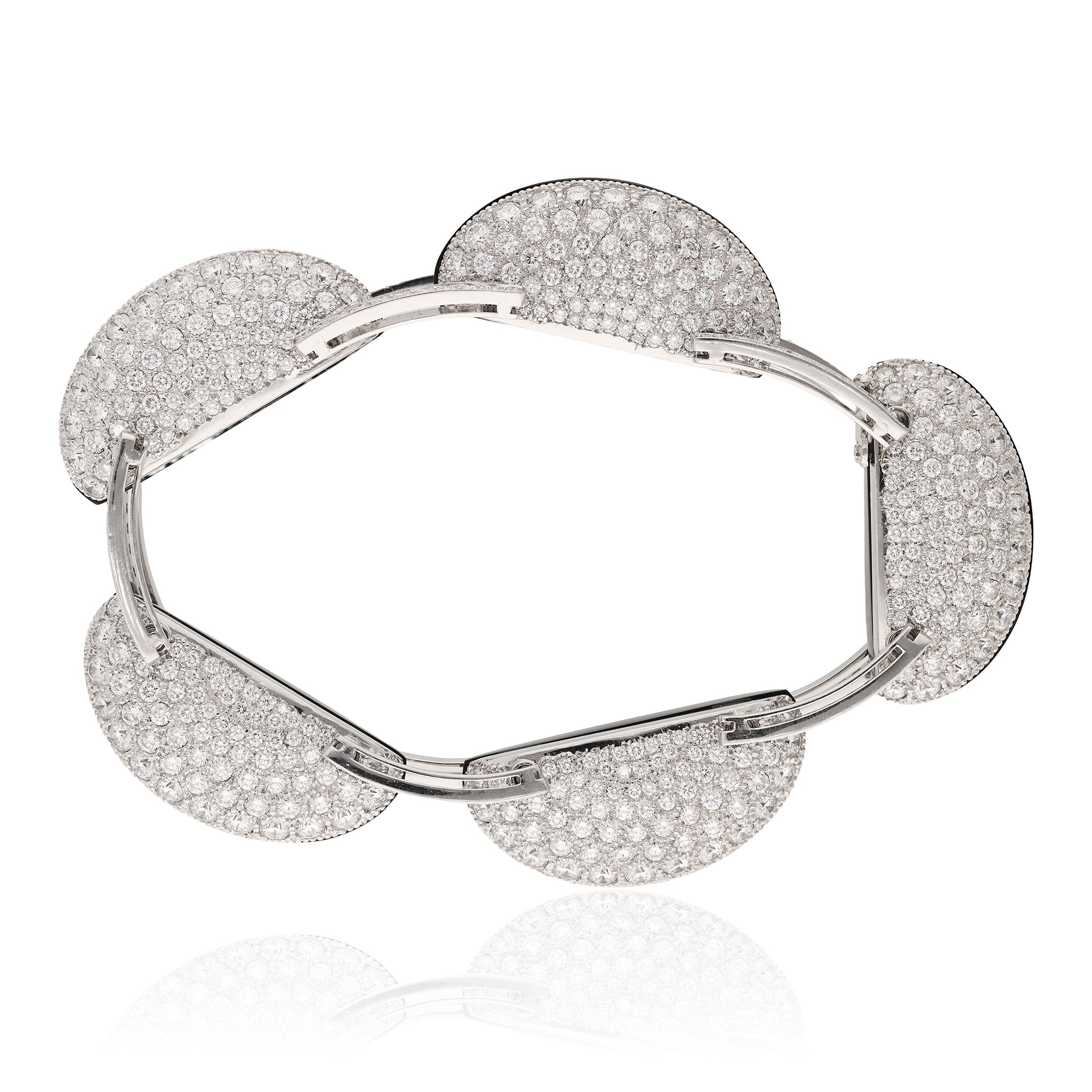 Platinum Diamond and Onyx Bracelet