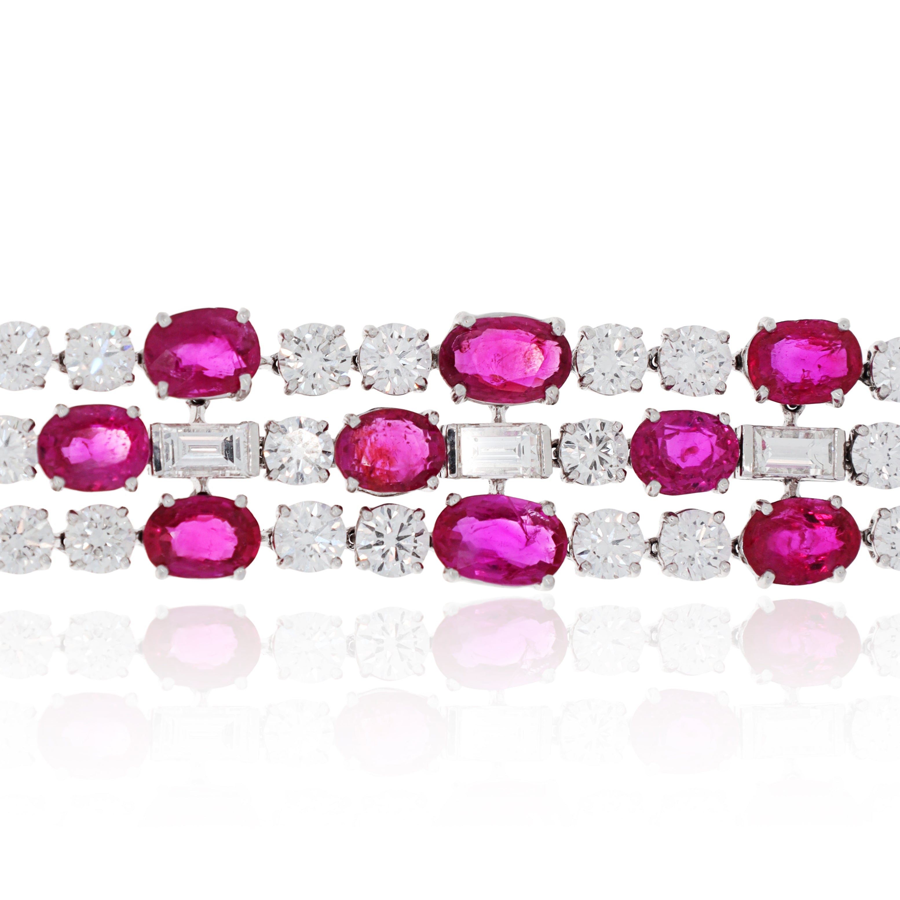 BULGARI Diamond, Burma Ruby & Pink Sapphire Bracelet