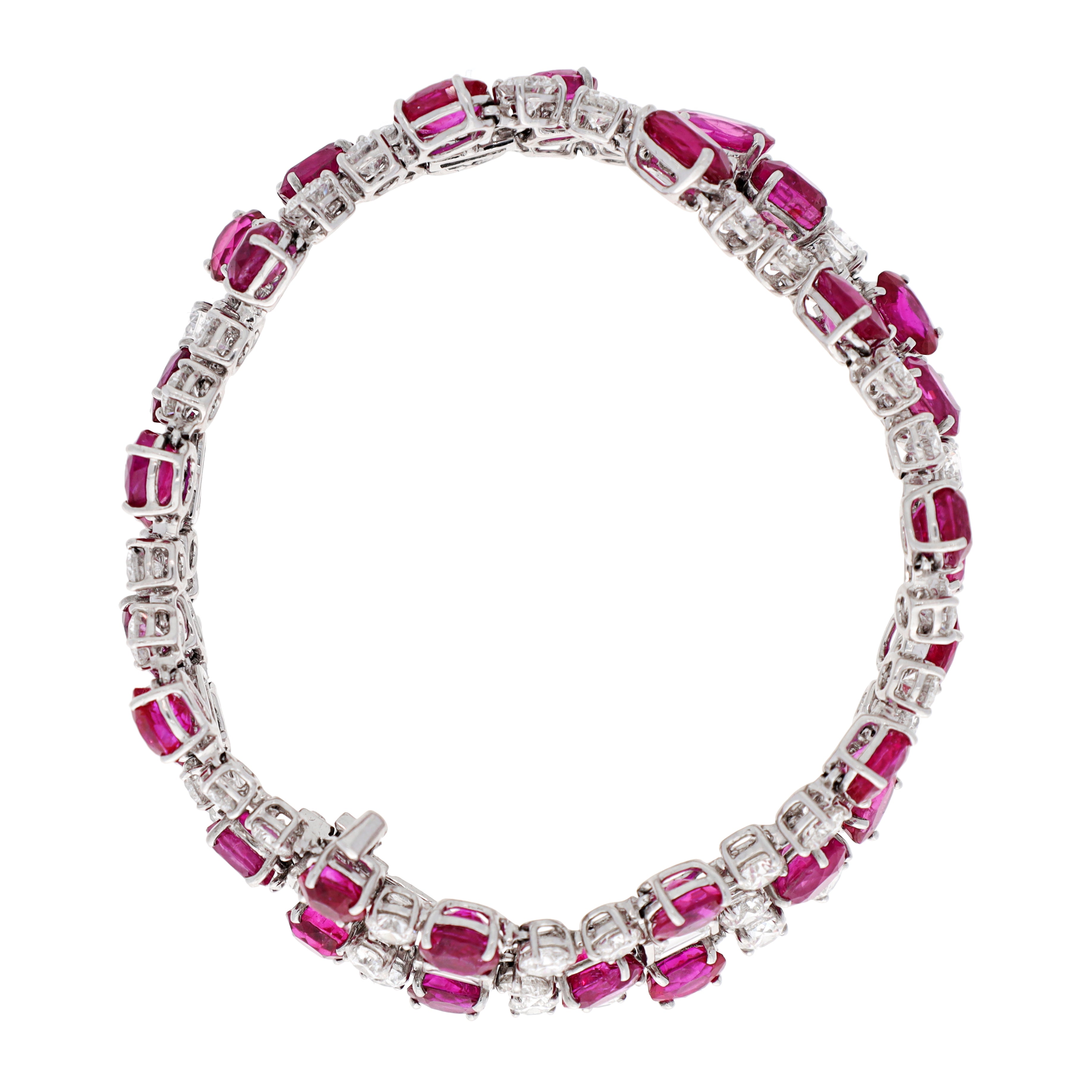 BULGARI Diamond, Burma Ruby & Pink Sapphire Bracelet