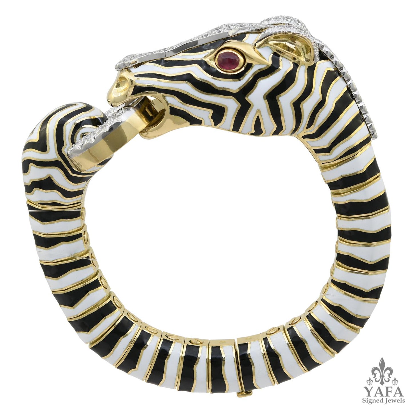 DAVID WEBB Zebra Bracelet