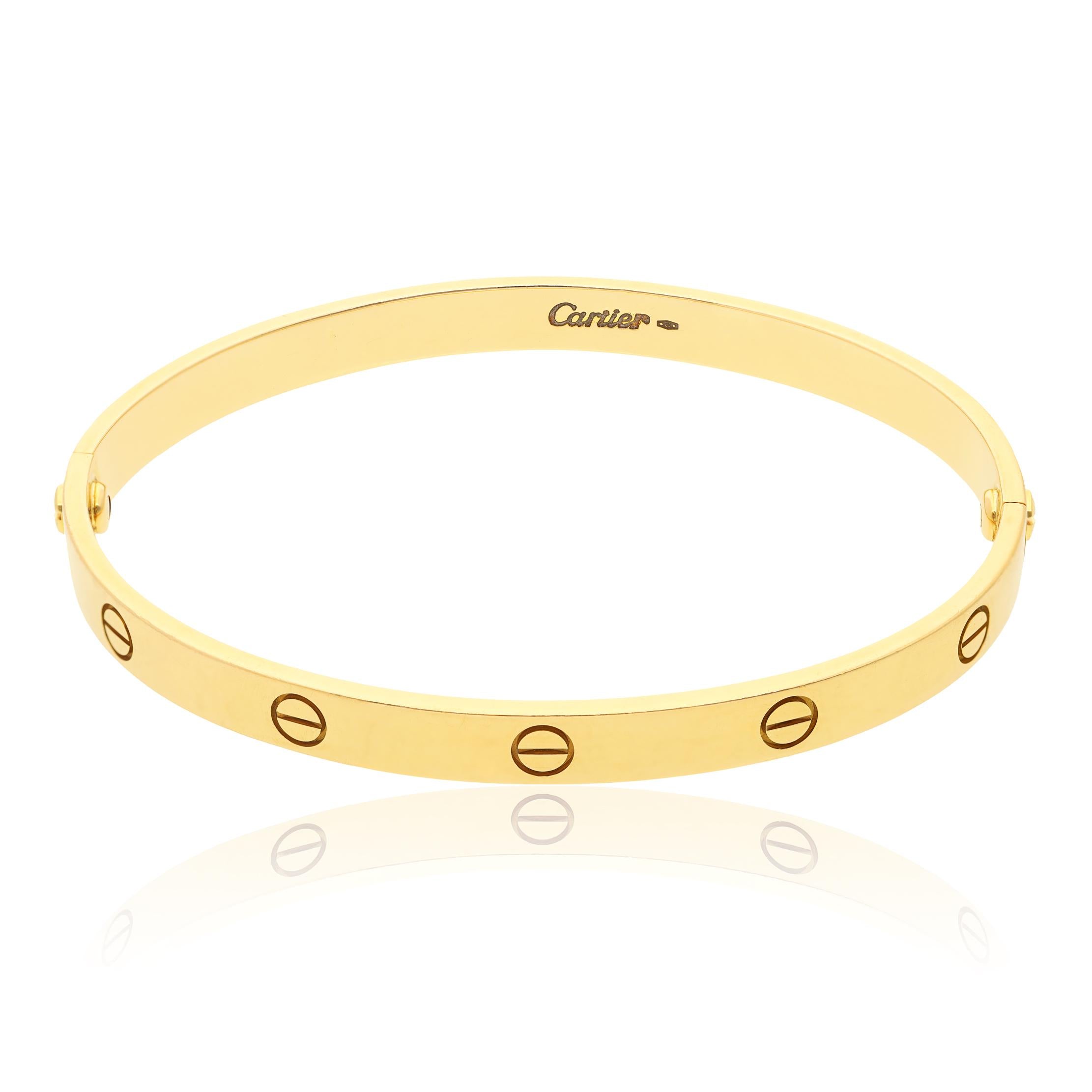 CARTIER 18K Yellow Gold Love Bracelet