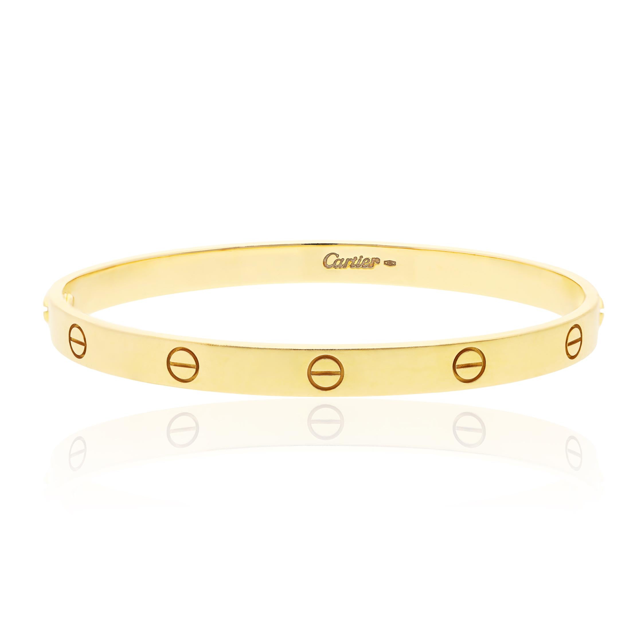 CARTIER 18K Yellow Gold Love Bracelet