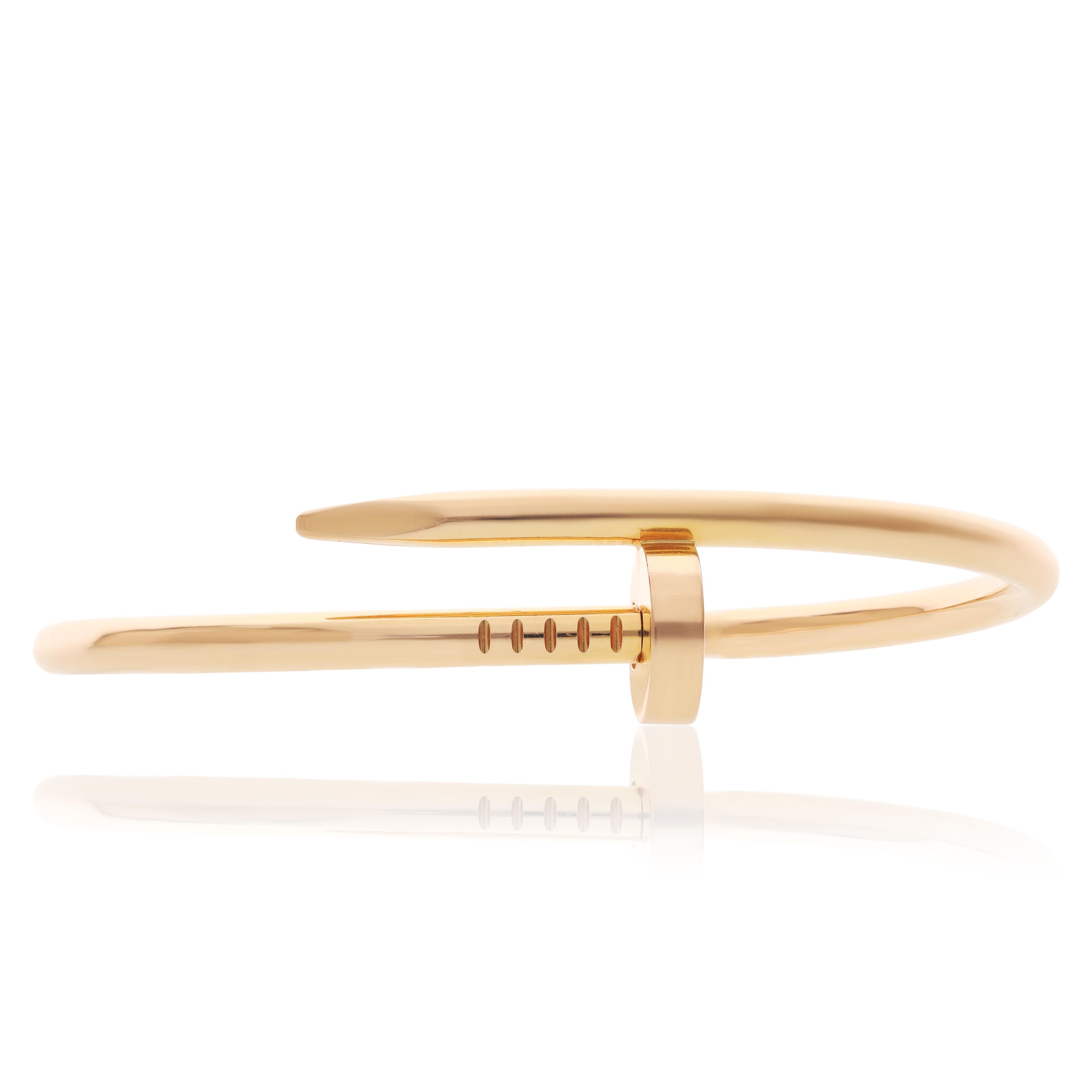 CARTIER 18K Rose Gold Juste Un Clou Bracelet