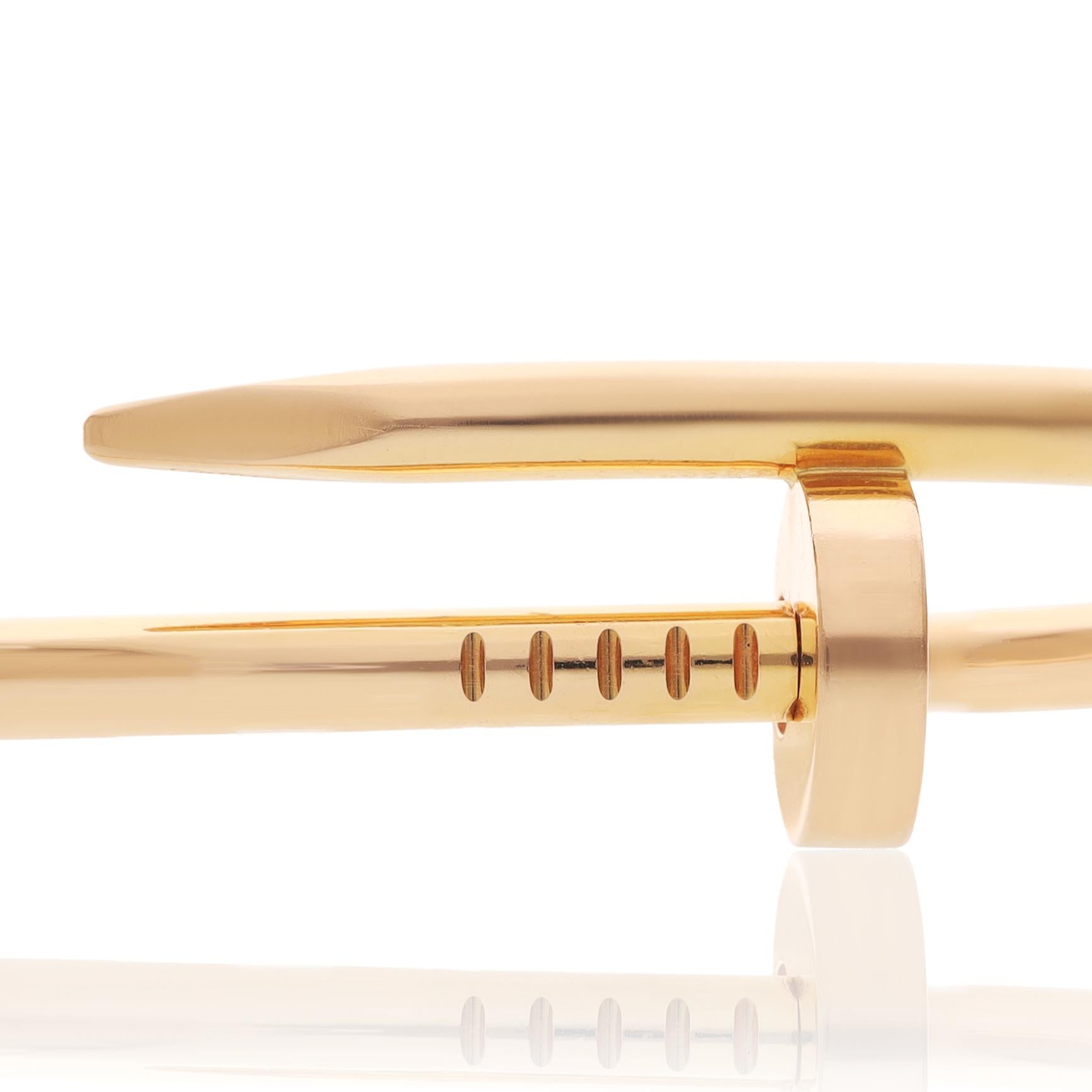CARTIER 18K Rose Gold Juste Un Clou Bracelet