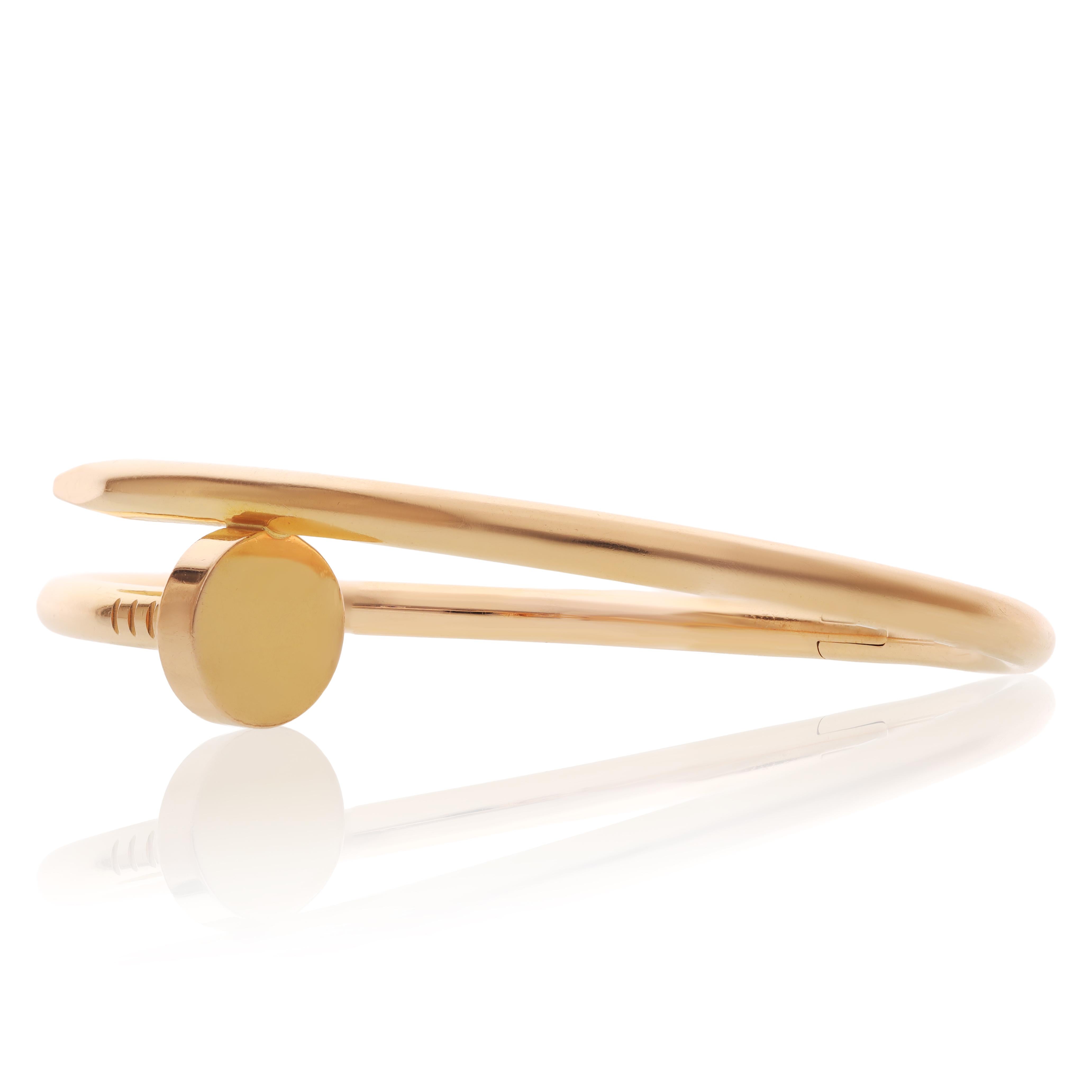 CARTIER 18K Rose Gold Juste Un Clou Bracelet