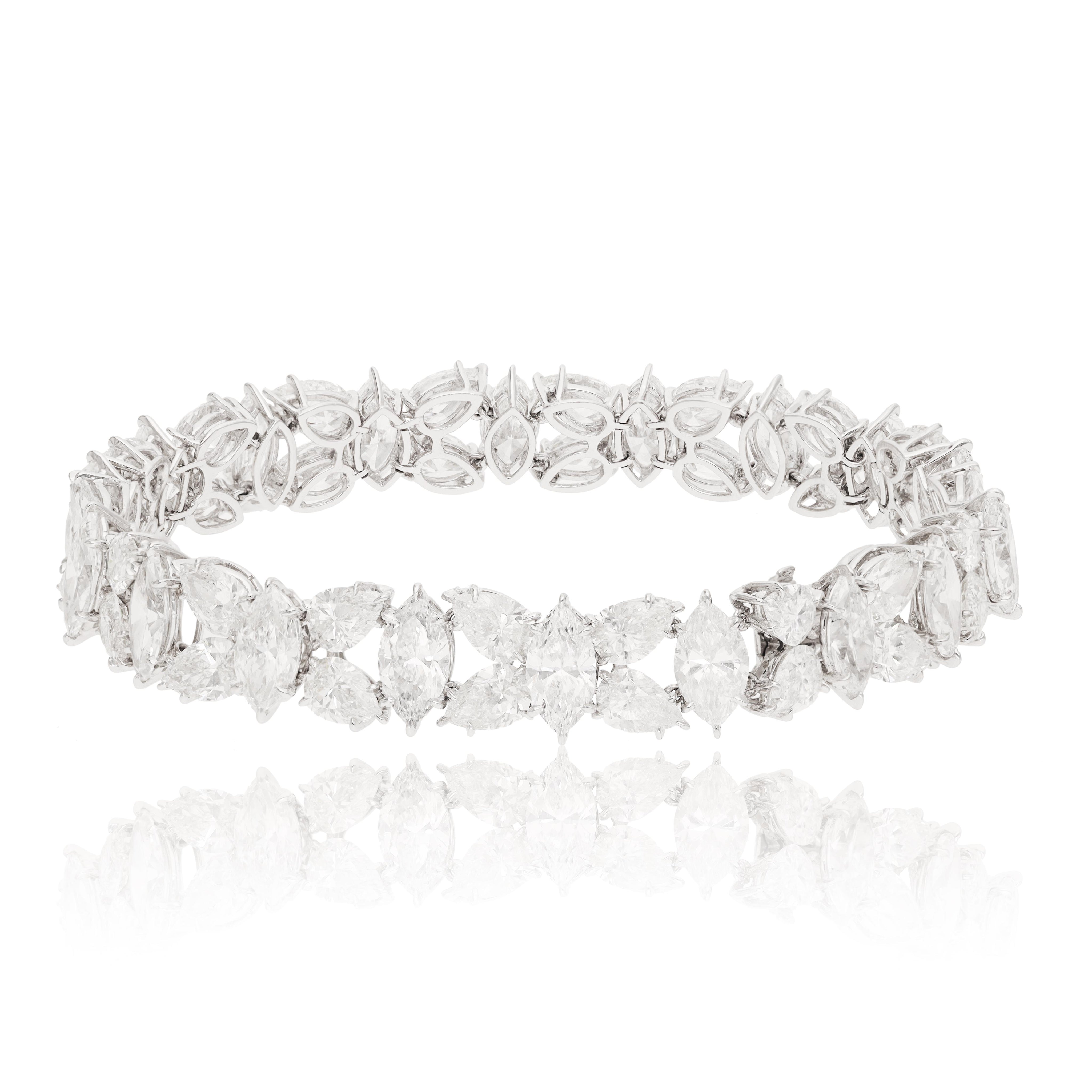 BVLGARI Marquis and Pear-Shaped Diamond Bracelet