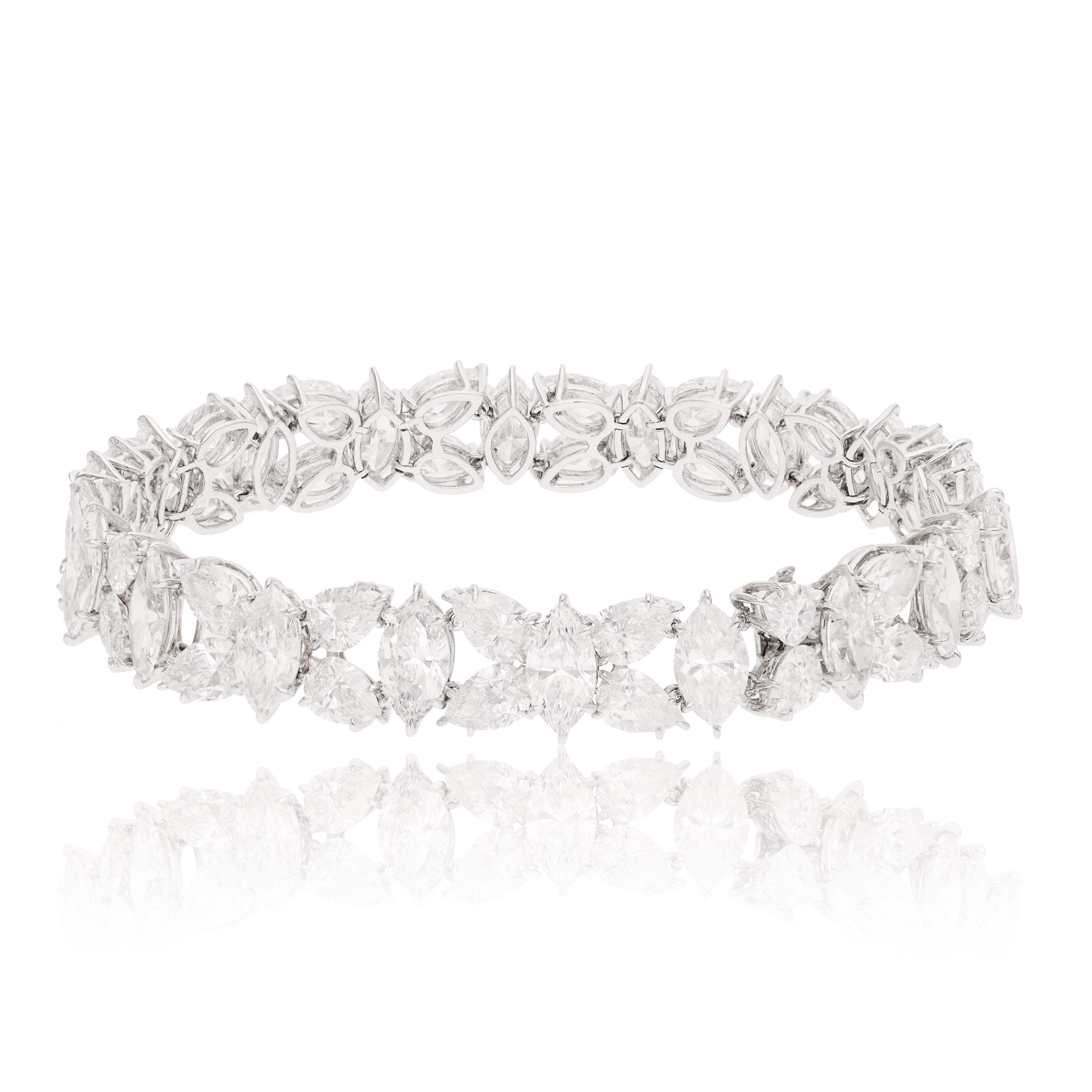 BVLGARI Marquis and Pear-Shaped Diamond Bracelet