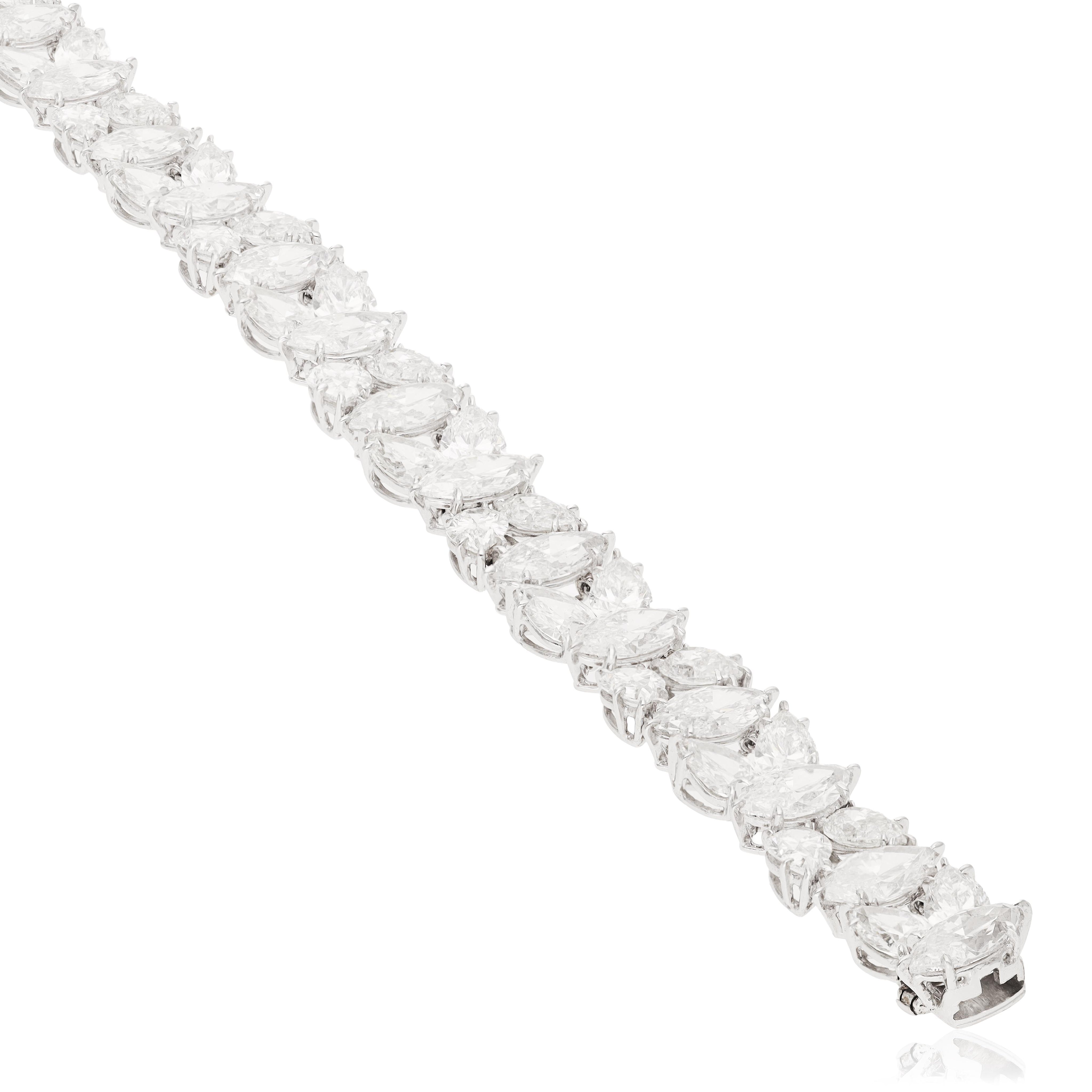 BVLGARI Marquis and Pear-Shaped Diamond Bracelet