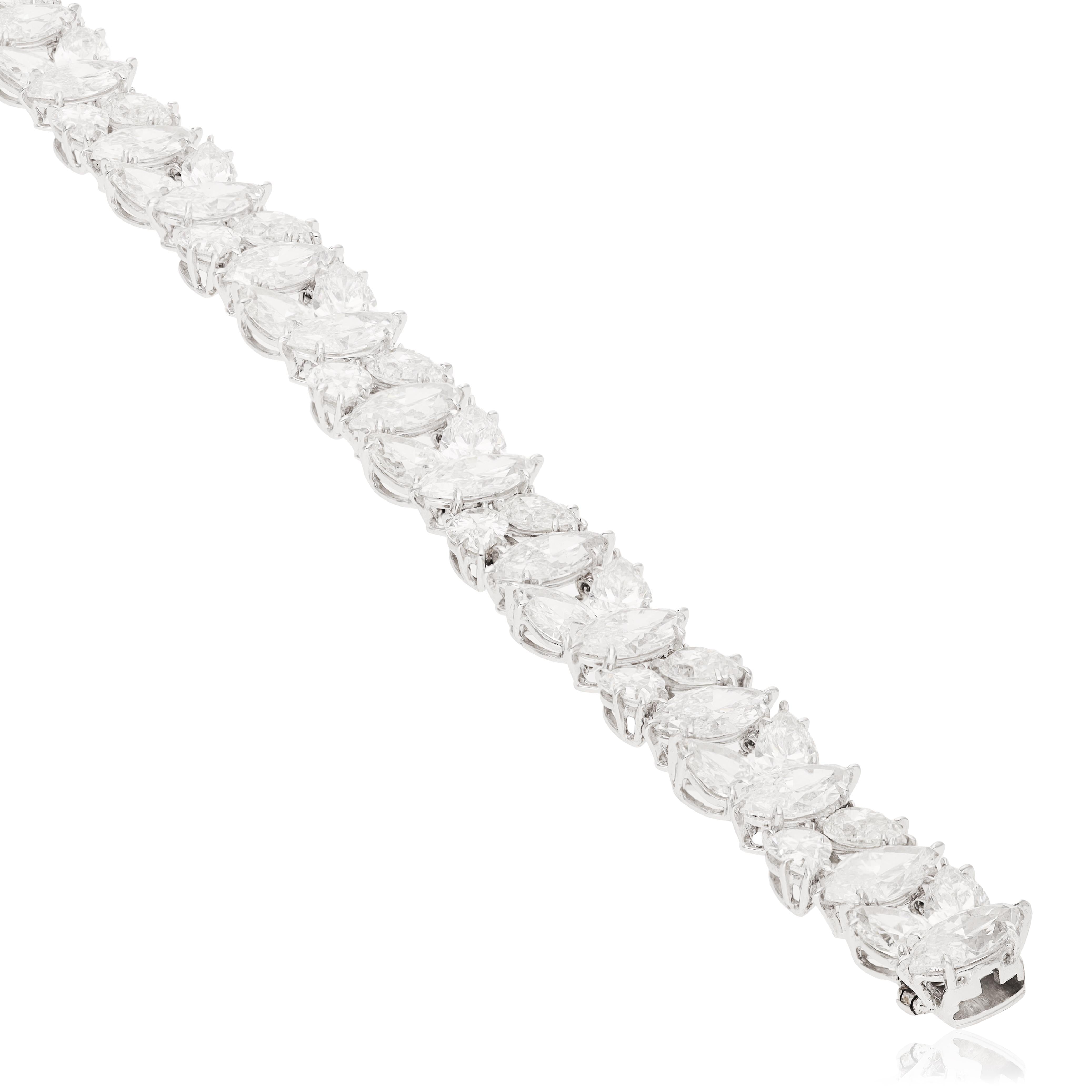 BVLGARI Marquis and Pear-Shaped Diamond Bracelet