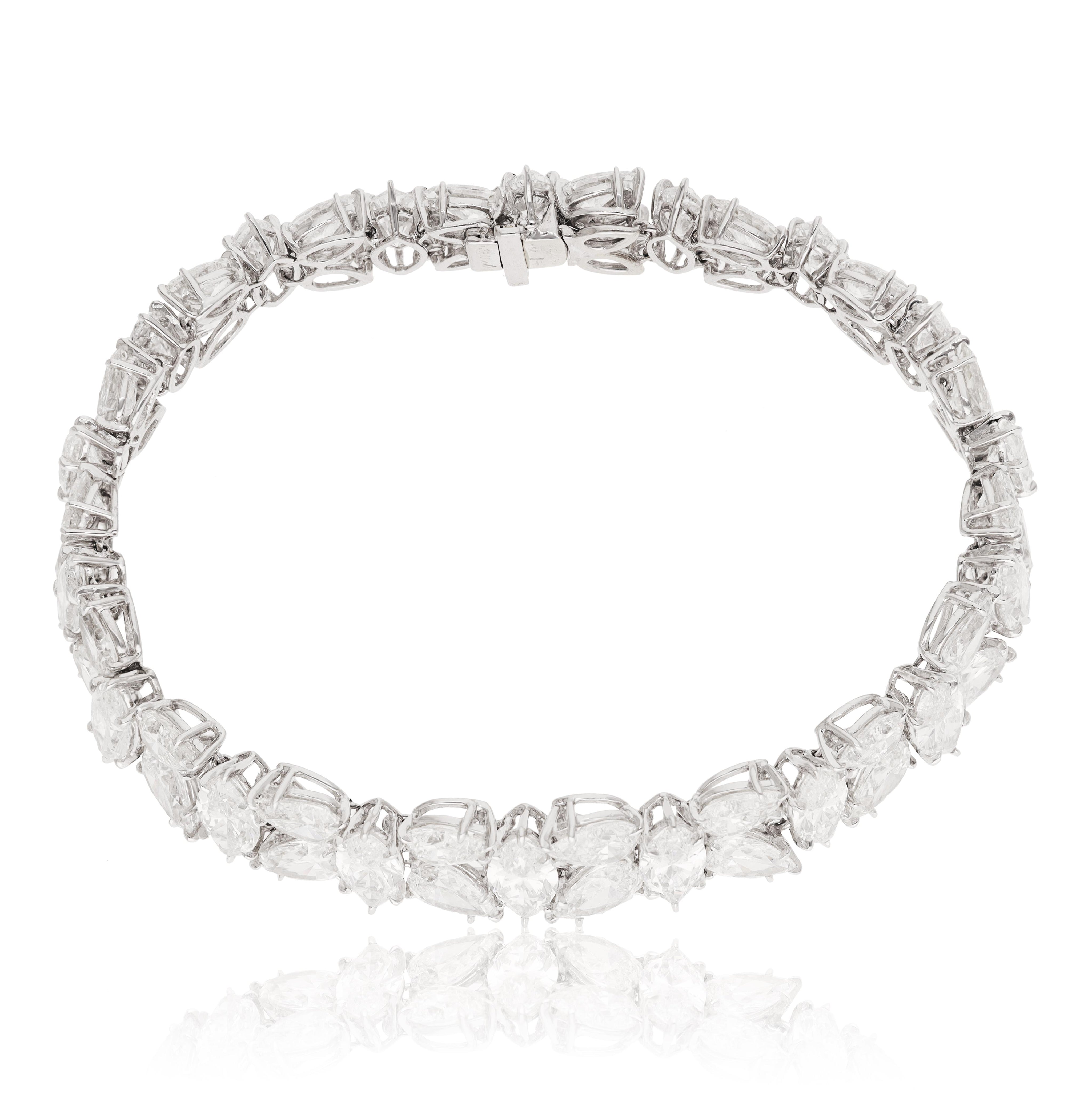 BVLGARI Marquis and Pear-Shaped Diamond Bracelet