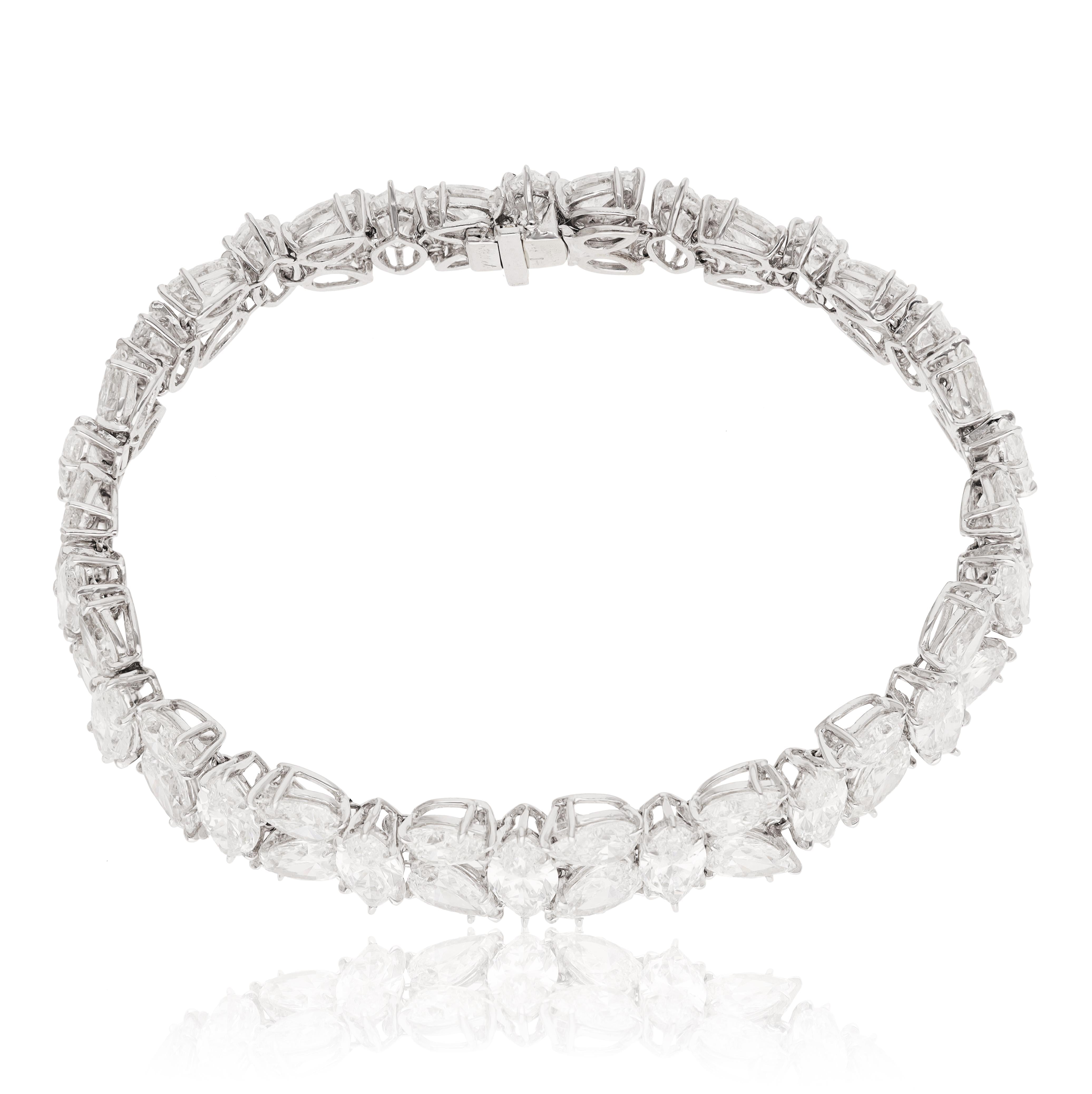 BVLGARI Marquis and Pear-Shaped Diamond Bracelet