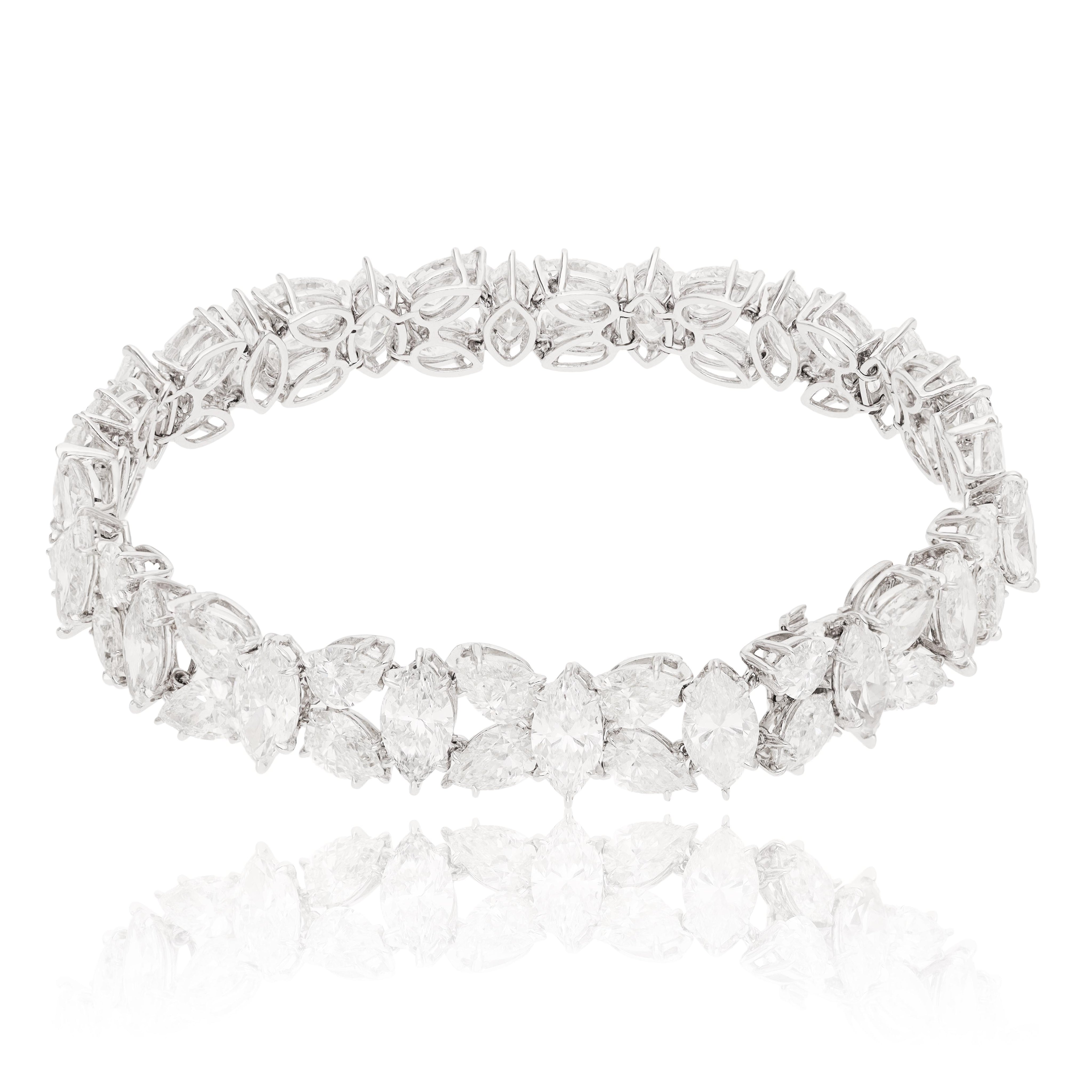 BVLGARI Marquis and Pear-Shaped Diamond Bracelet