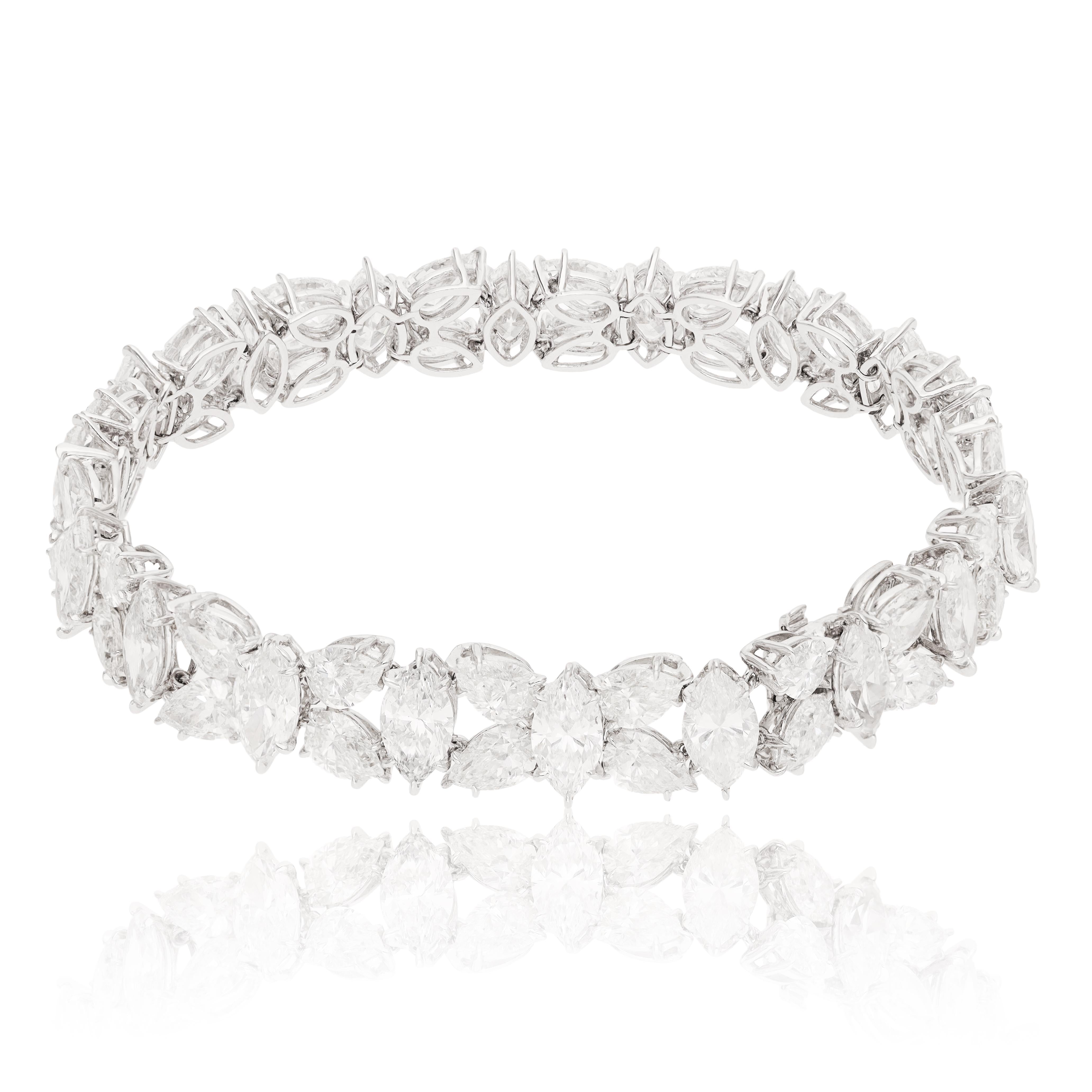 BVLGARI Marquis and Pear-Shaped Diamond Bracelet