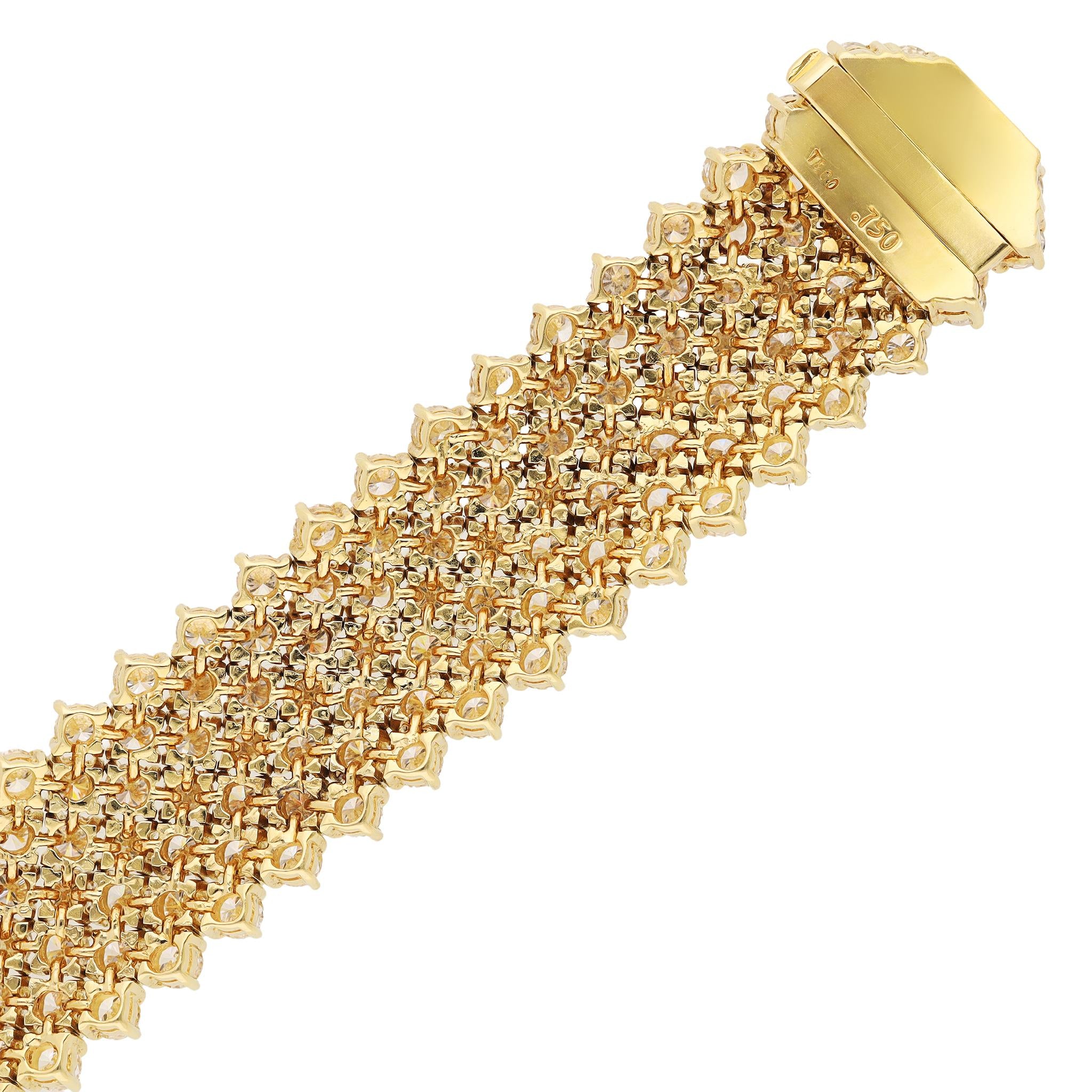 TIFFANY & CO. 18K Yellow Gold Diamond Bracelet