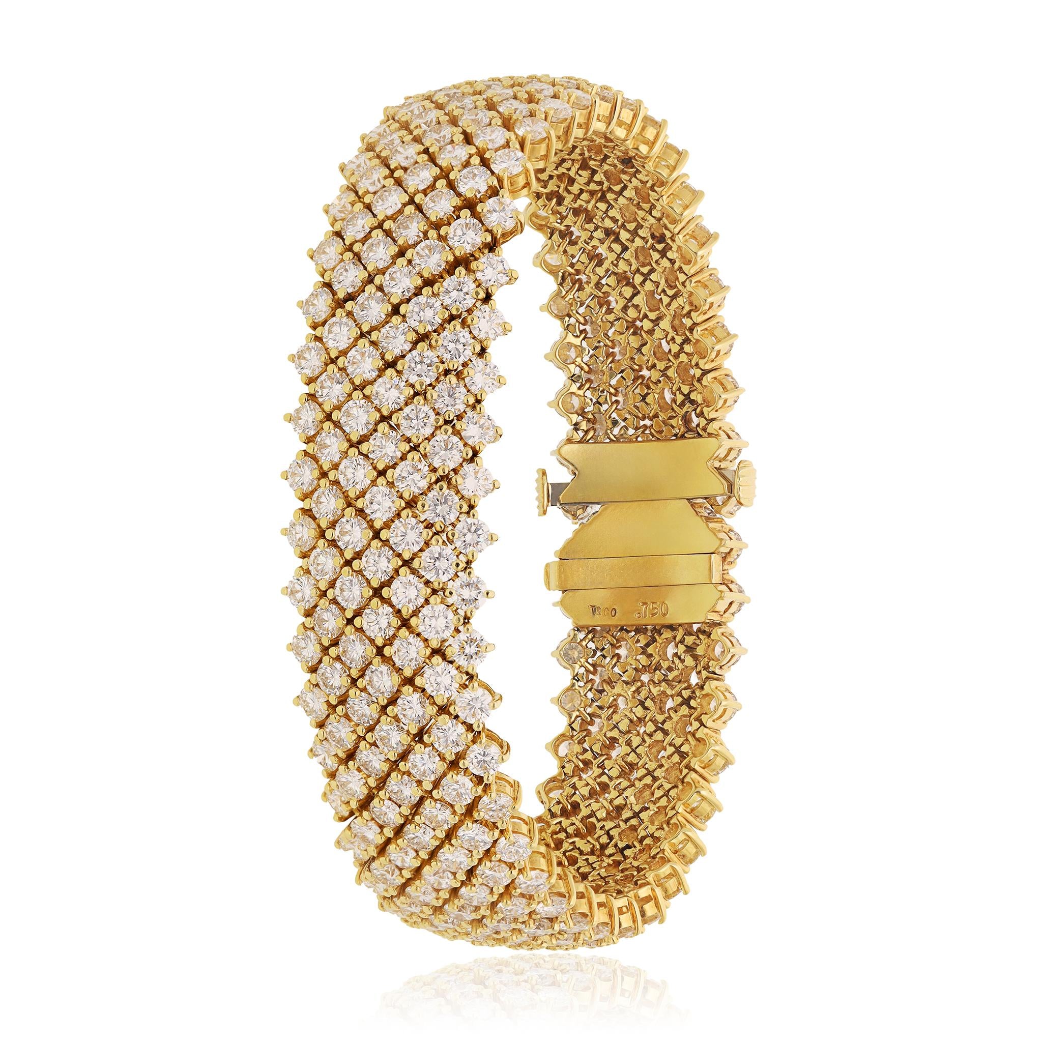 TIFFANY & CO. 18K Yellow Gold Diamond Bracelet