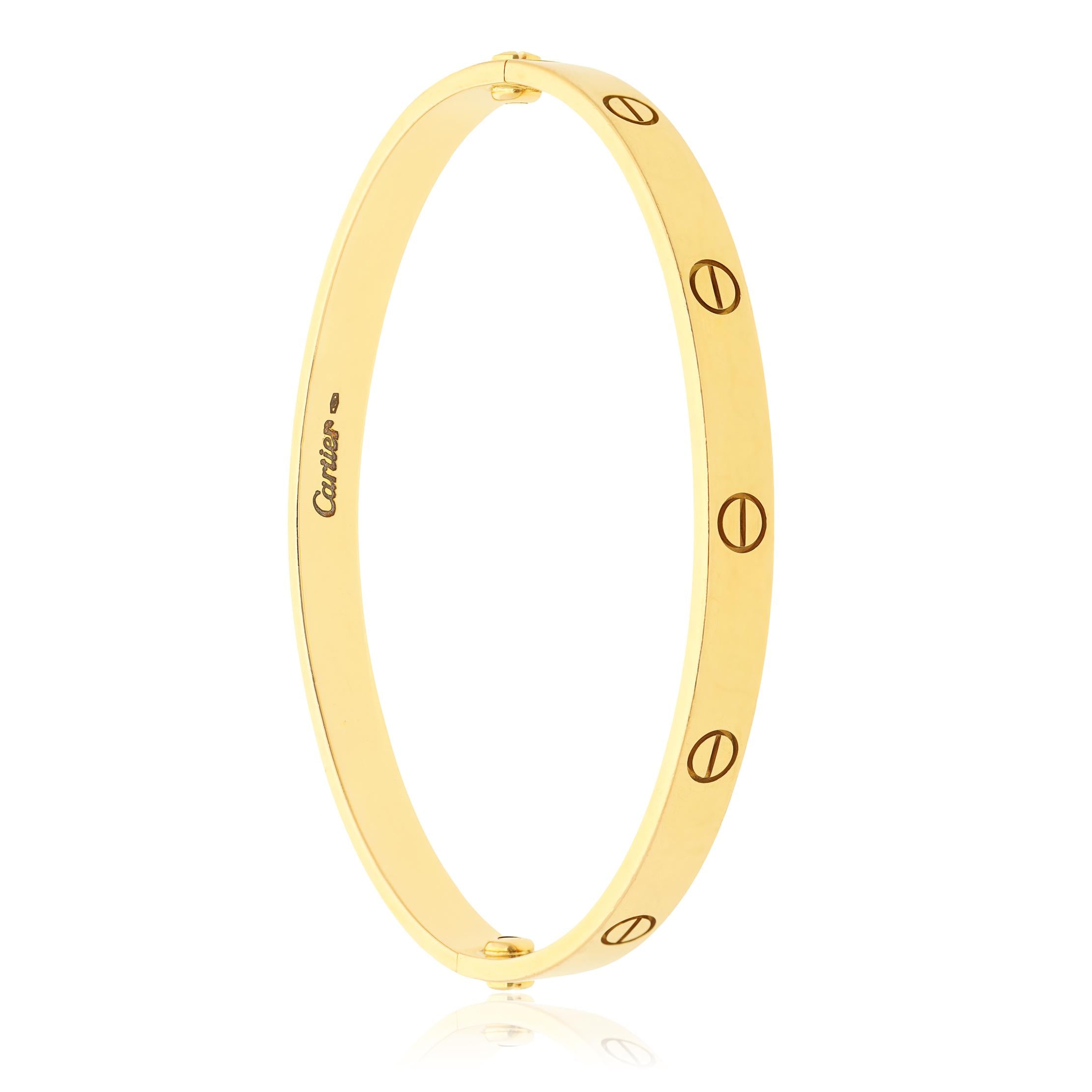 CARTIER 18K Yellow Gold Love Bracelet