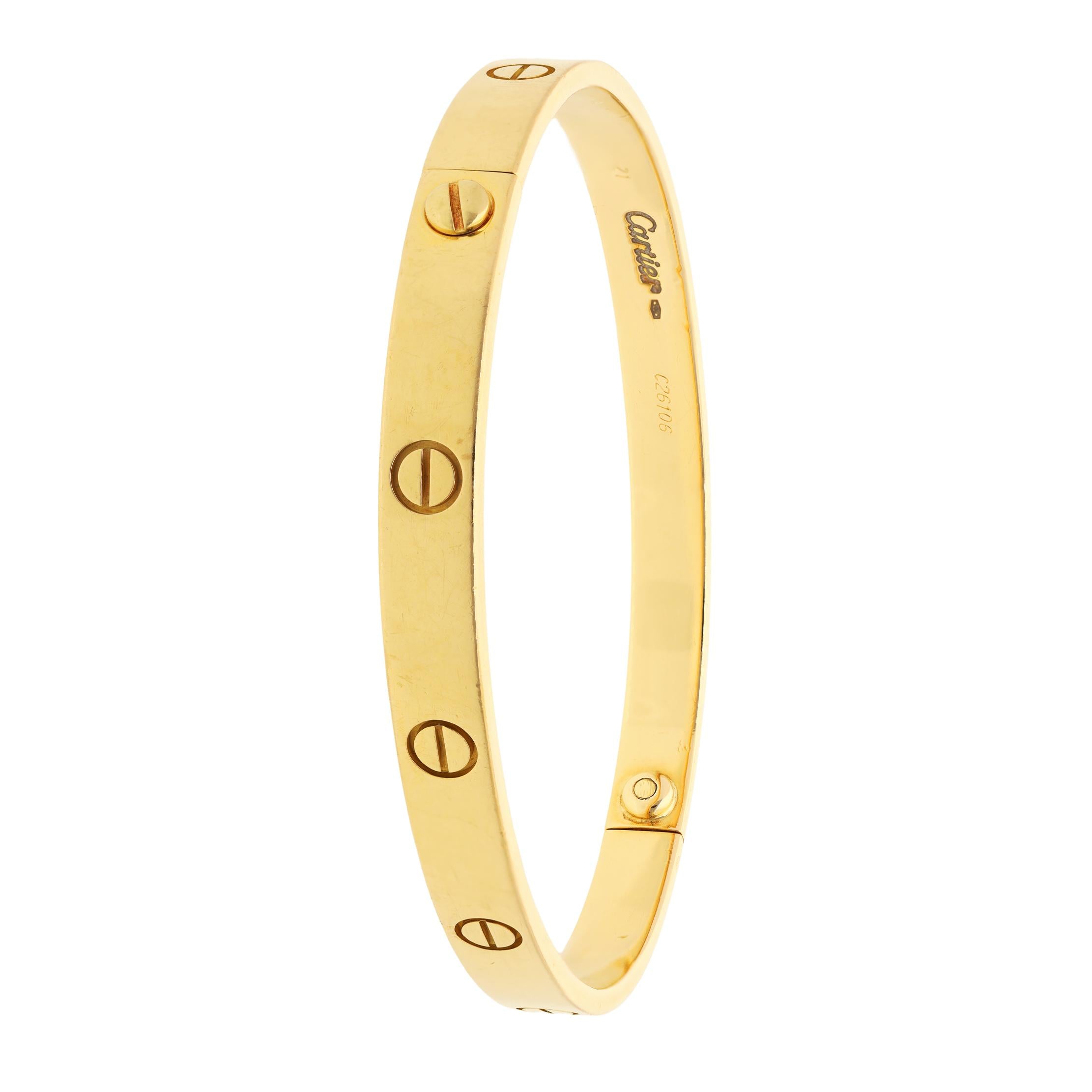 CARTIER 18K Yellow Gold Love Bracelet